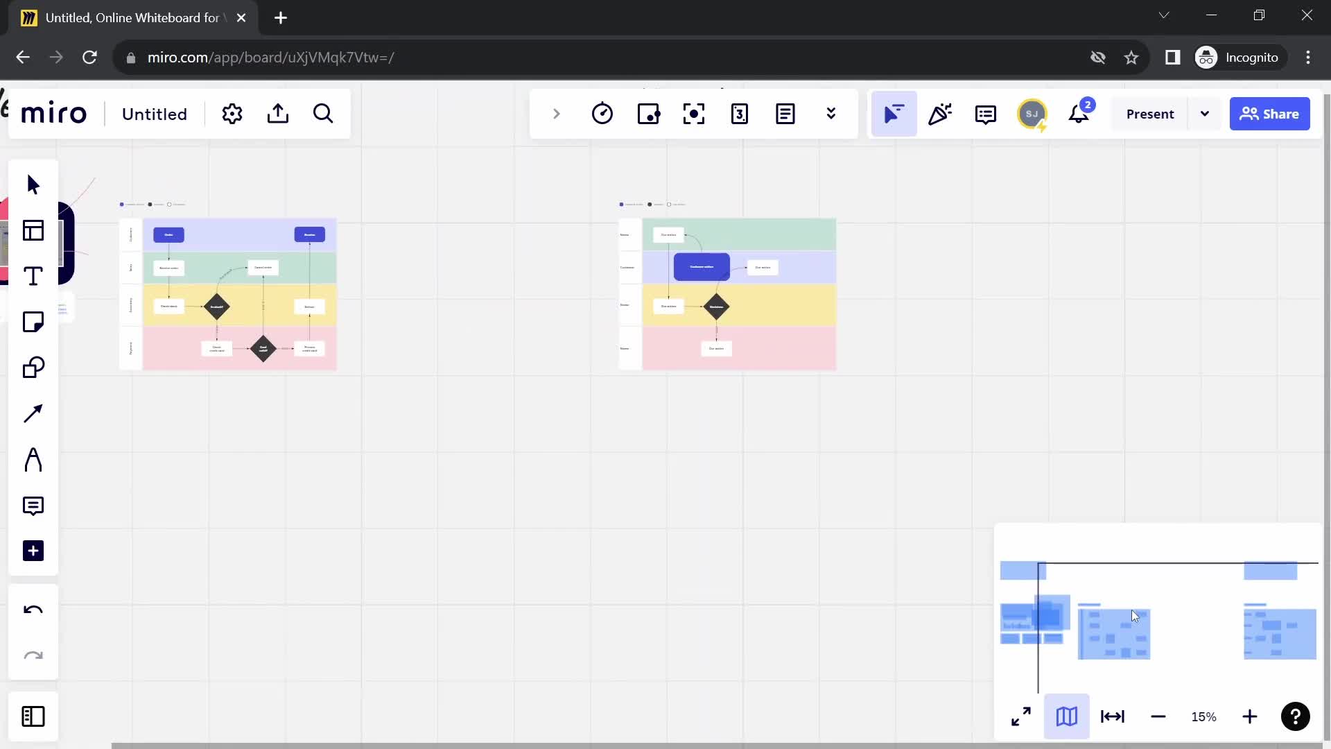 Creating a flowchart screenshot