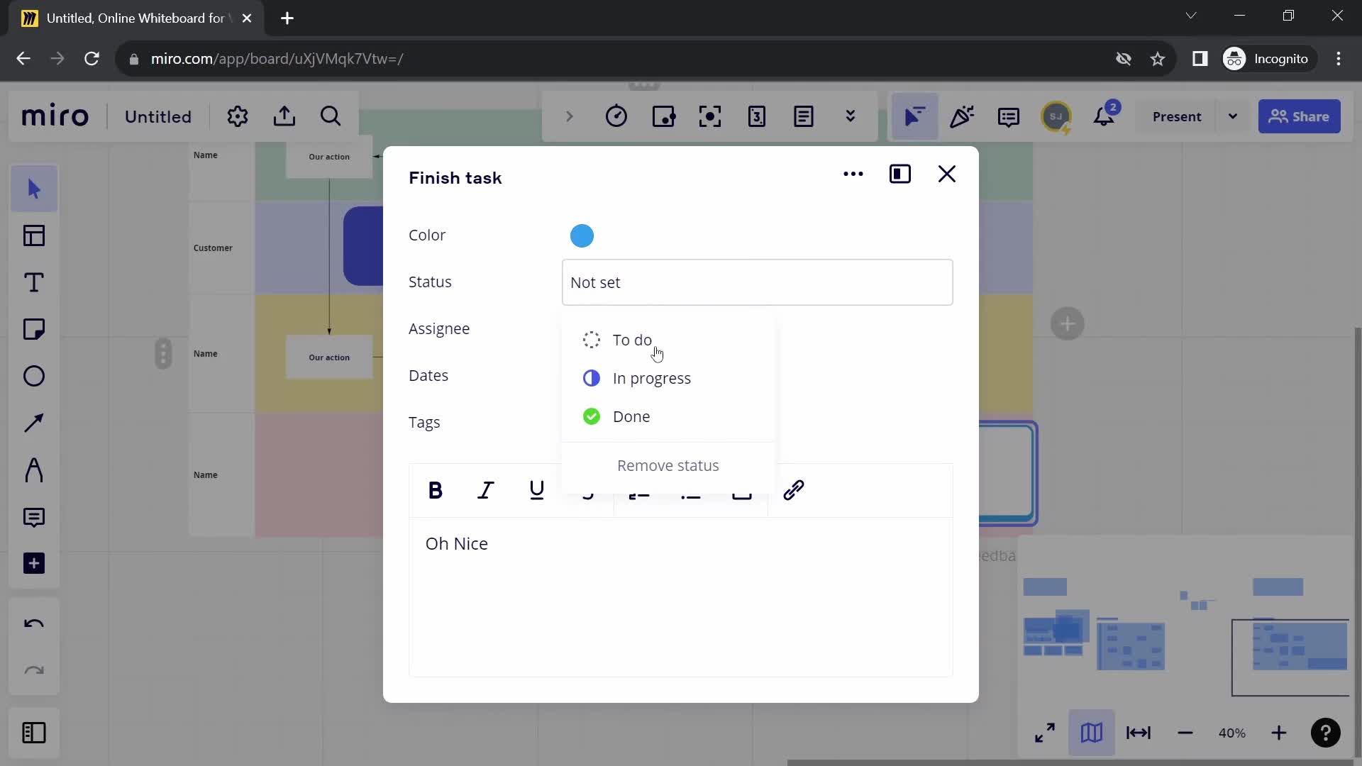 Creating a flowchart screenshot