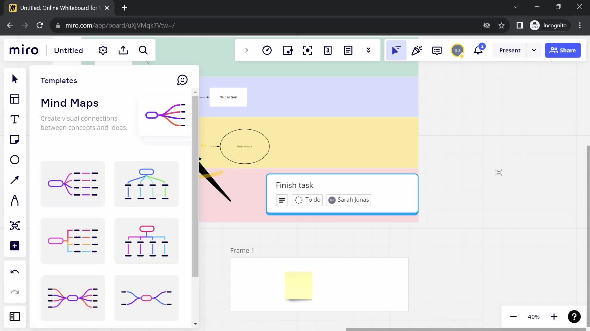 Creating a flowchart screenshot