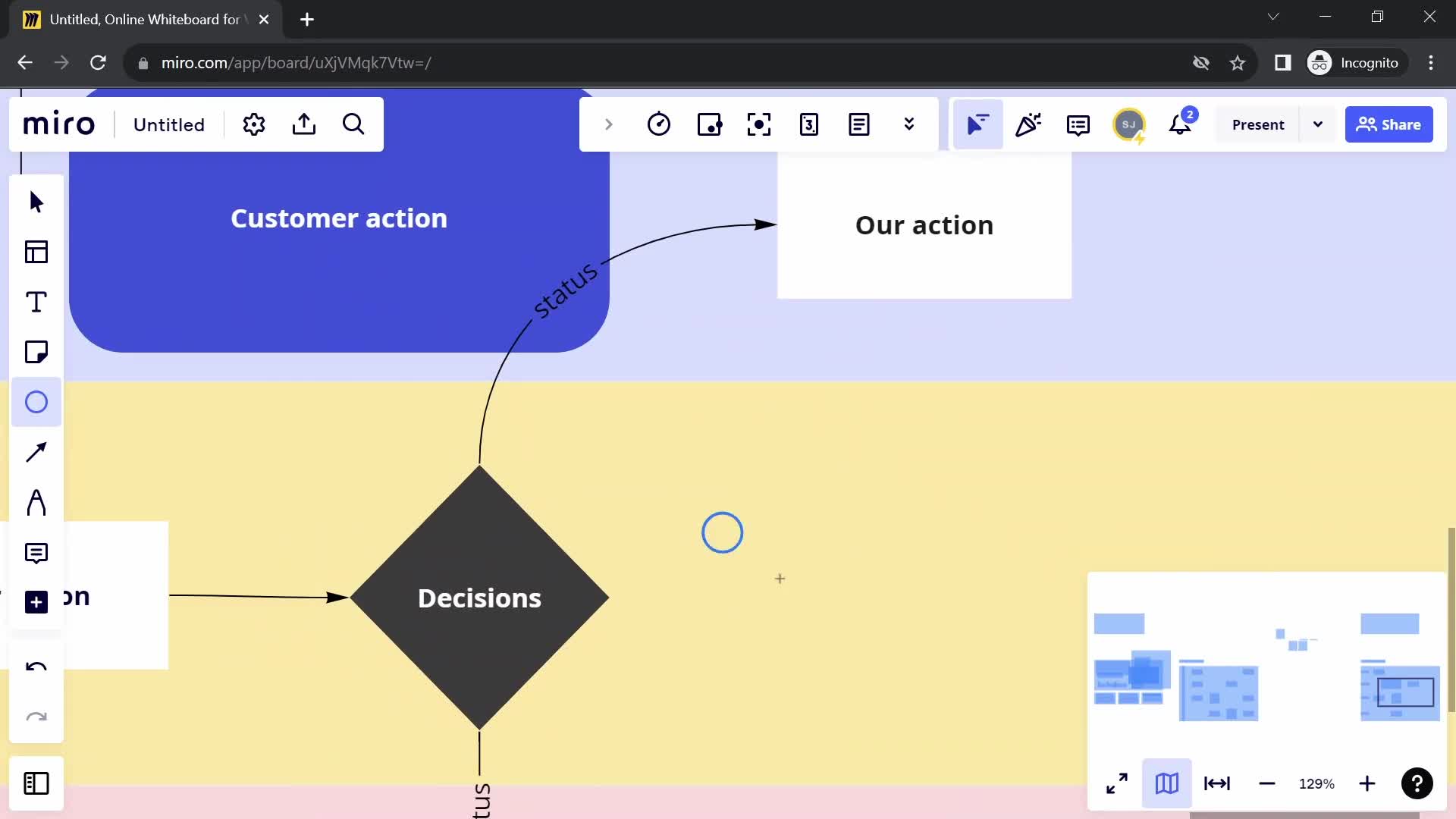 Creating a flowchart screenshot