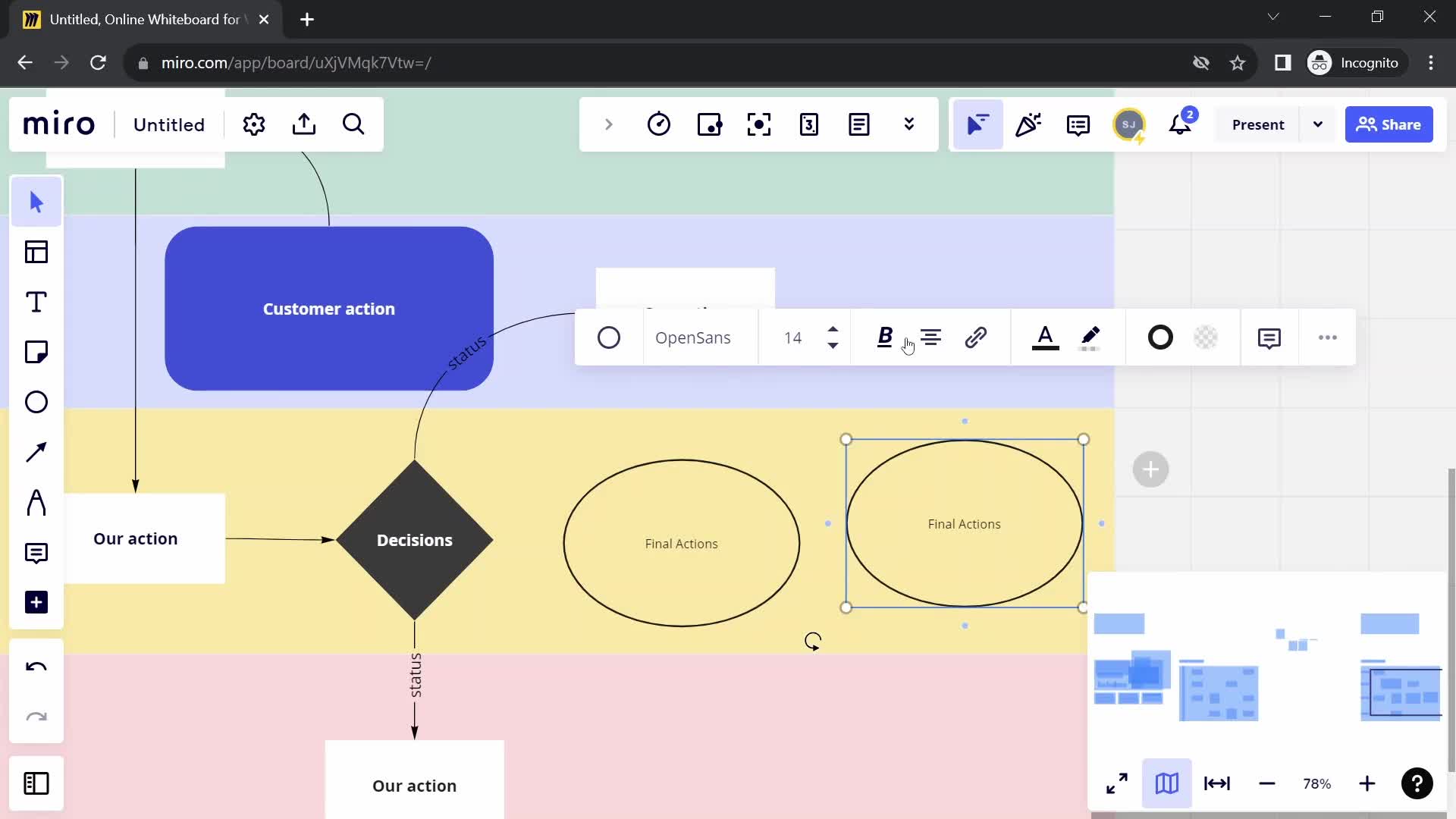 Creating a flowchart screenshot