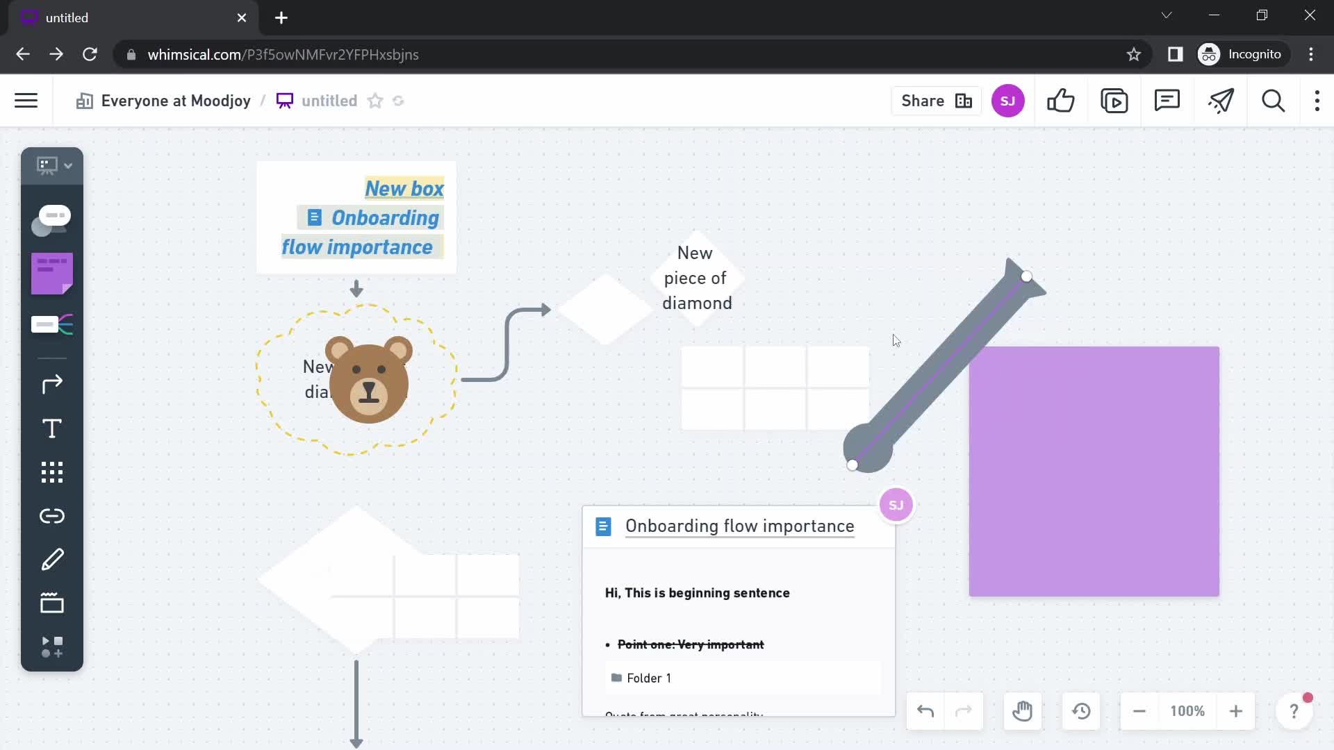 Creating a flowchart screenshot