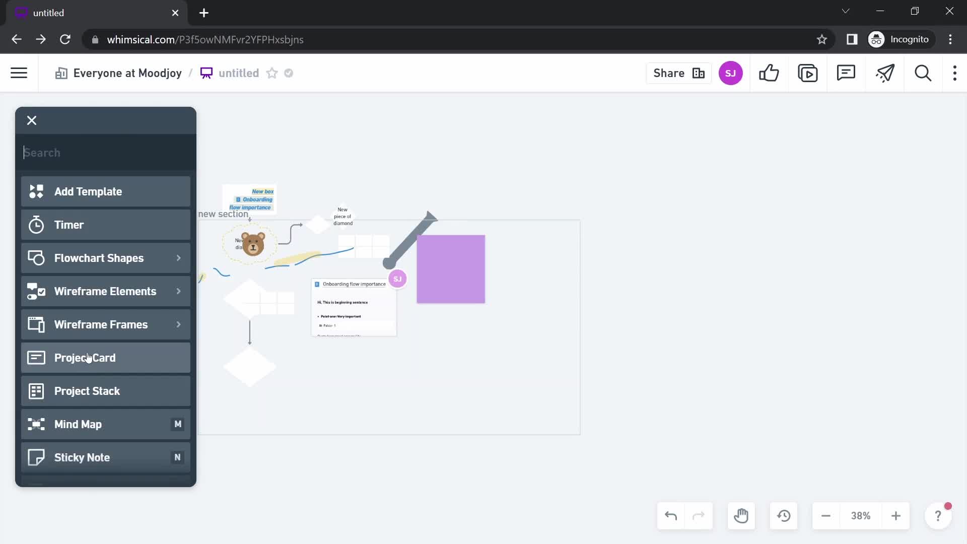 Creating a flowchart screenshot