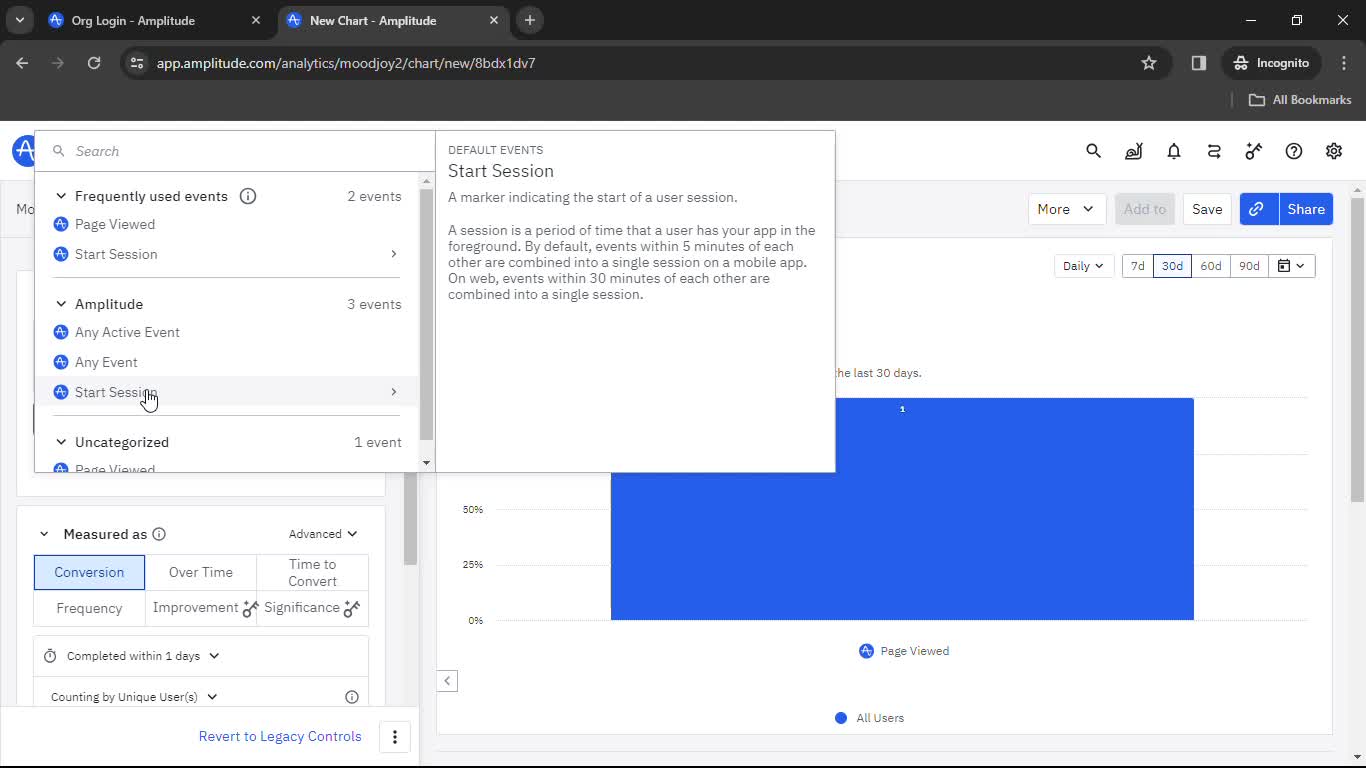 Creating a funnel screenshot