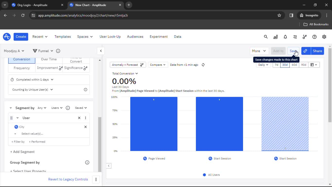 Creating a funnel screenshot