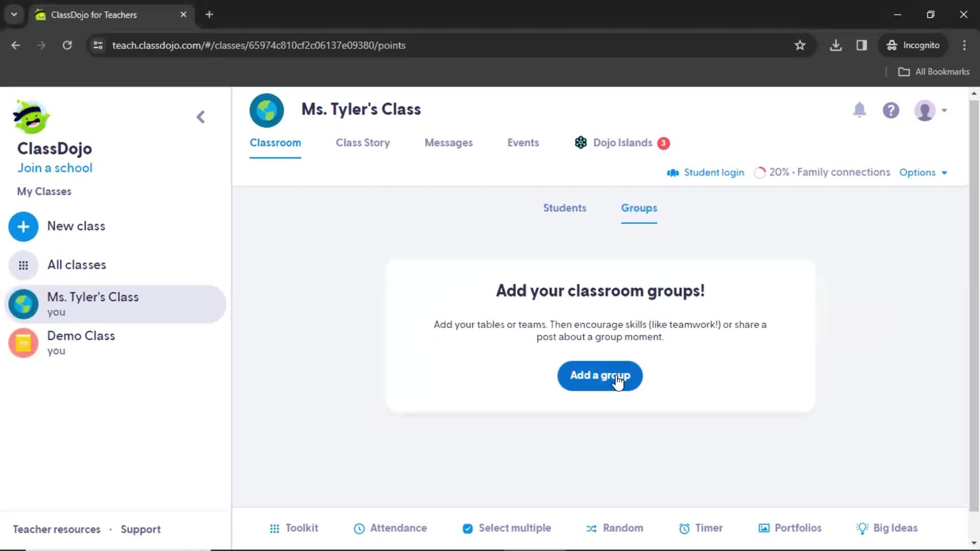 Creating a group class on ClassDojo video thumbnail