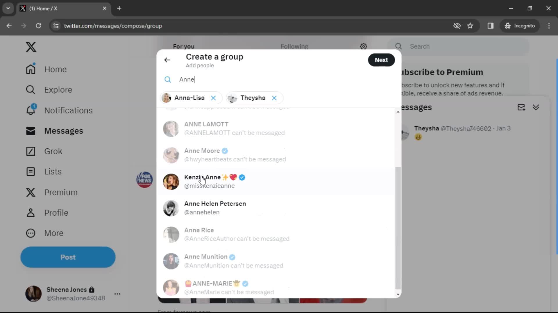 Creating a group screenshot