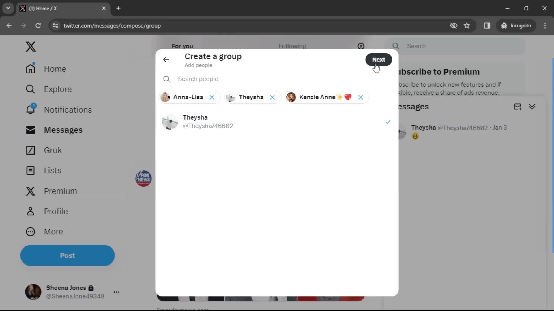 Creating a group screenshot