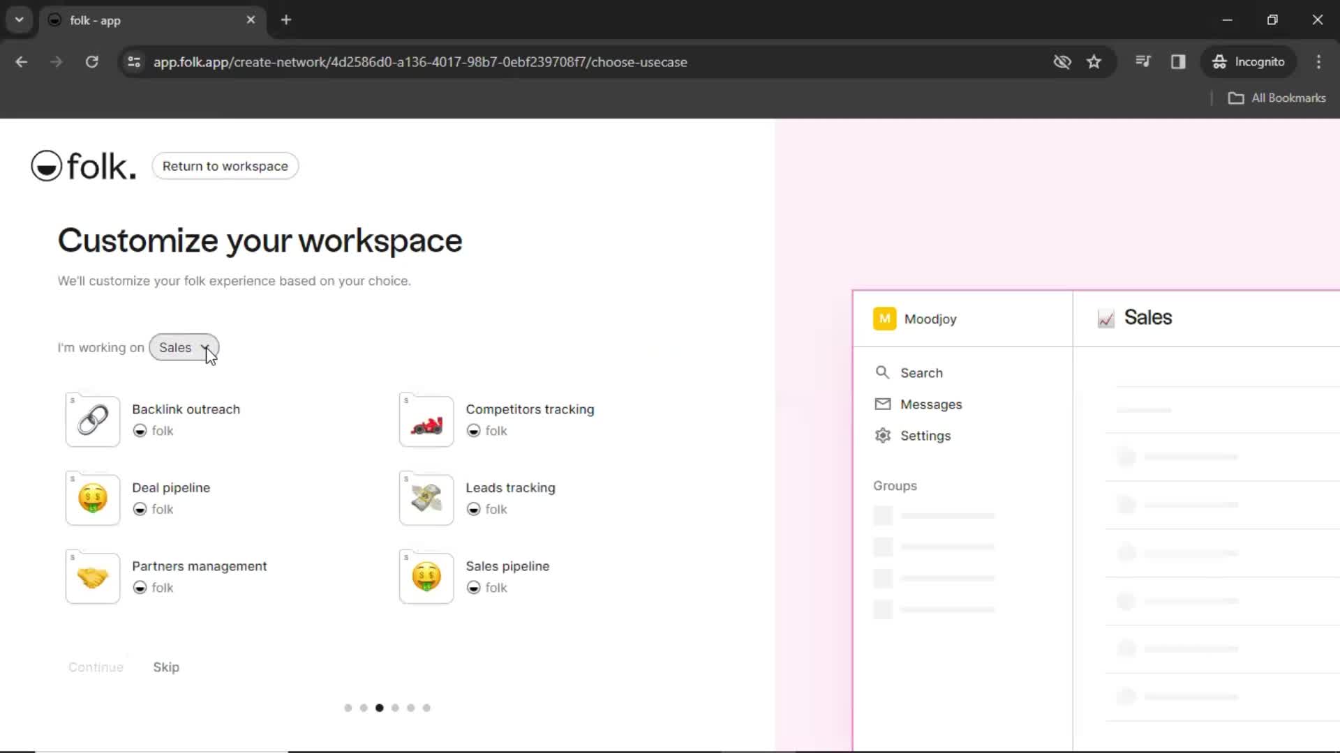 Creating a workspace screenshot