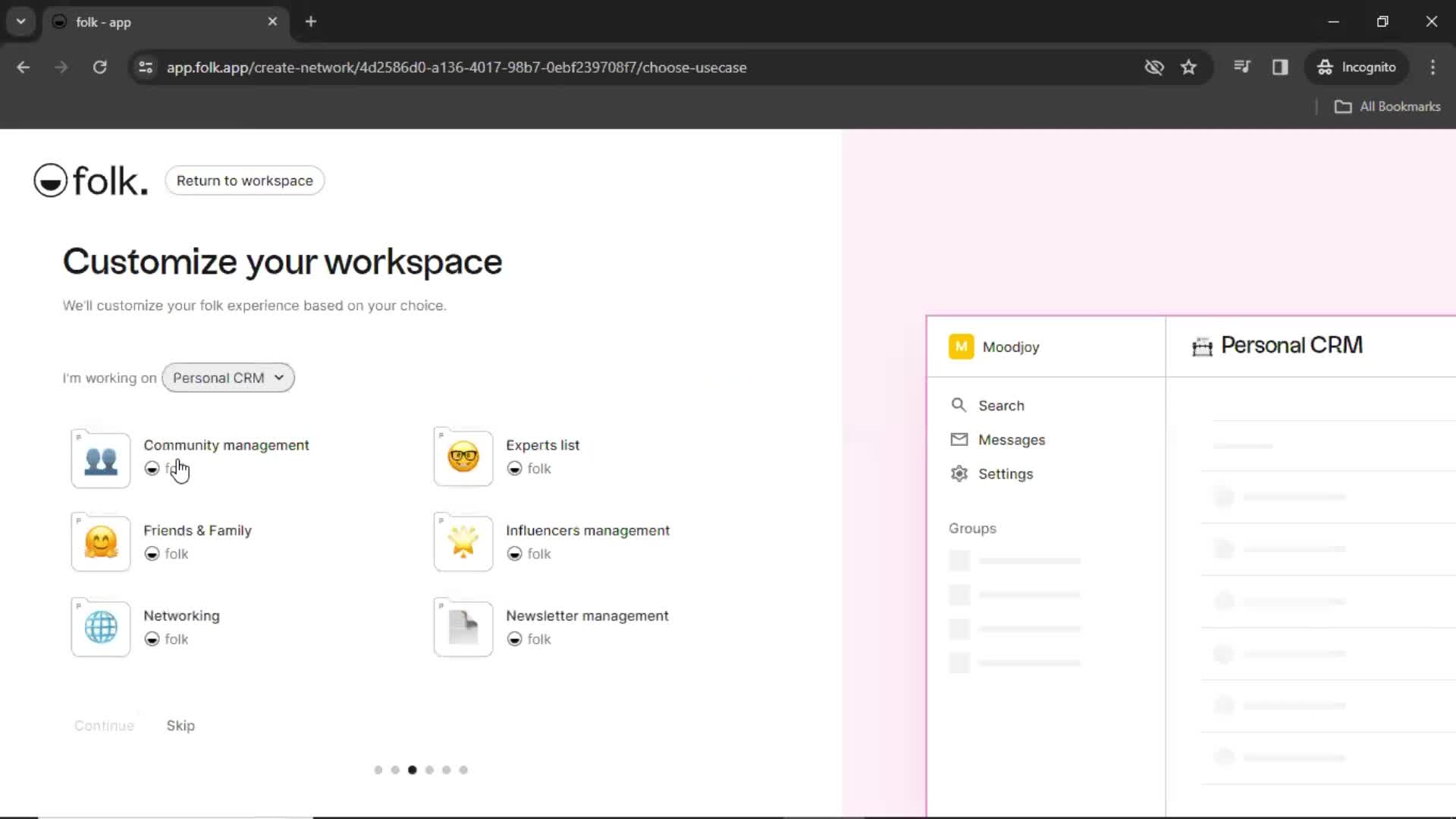 Creating a workspace screenshot