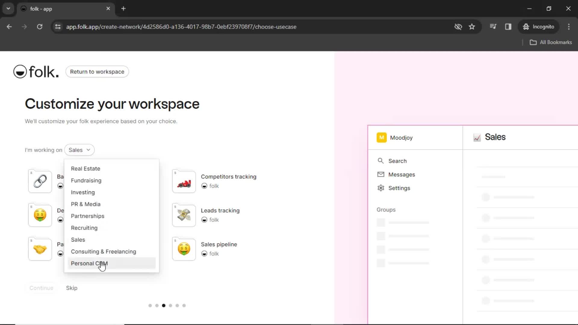 Creating a workspace screenshot