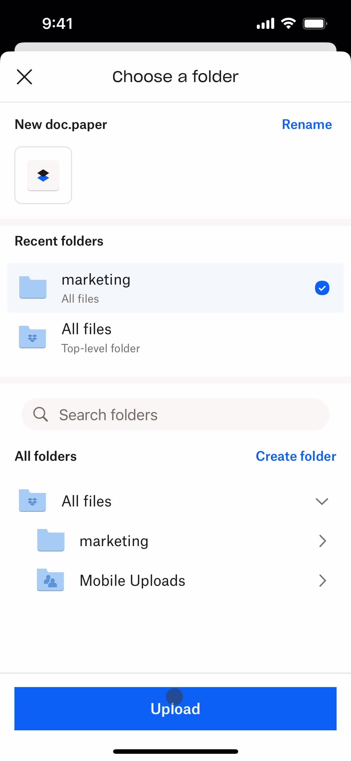 Creating a paper document screenshot