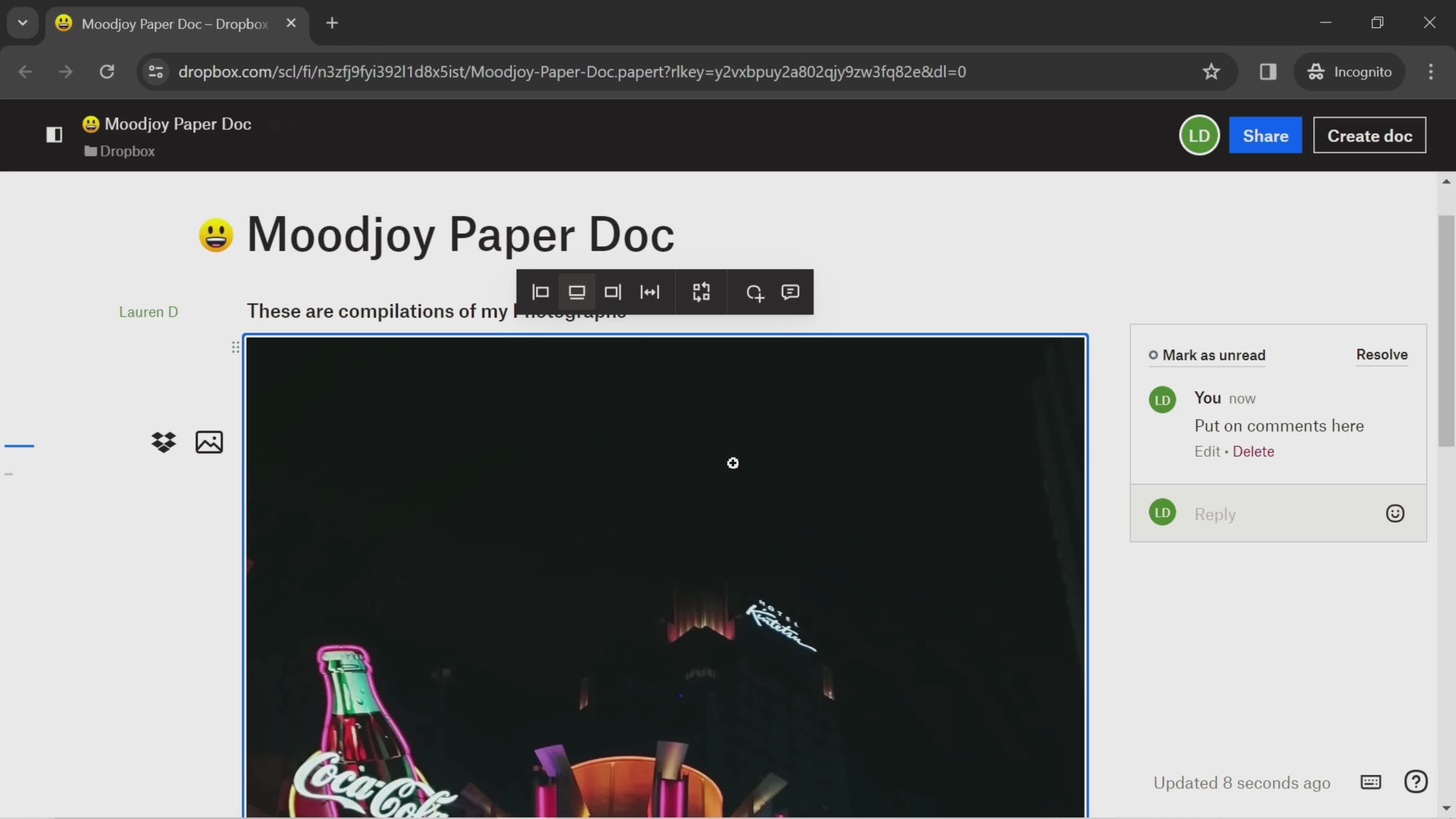 Creating a paper document on Dropbox video thumbnail