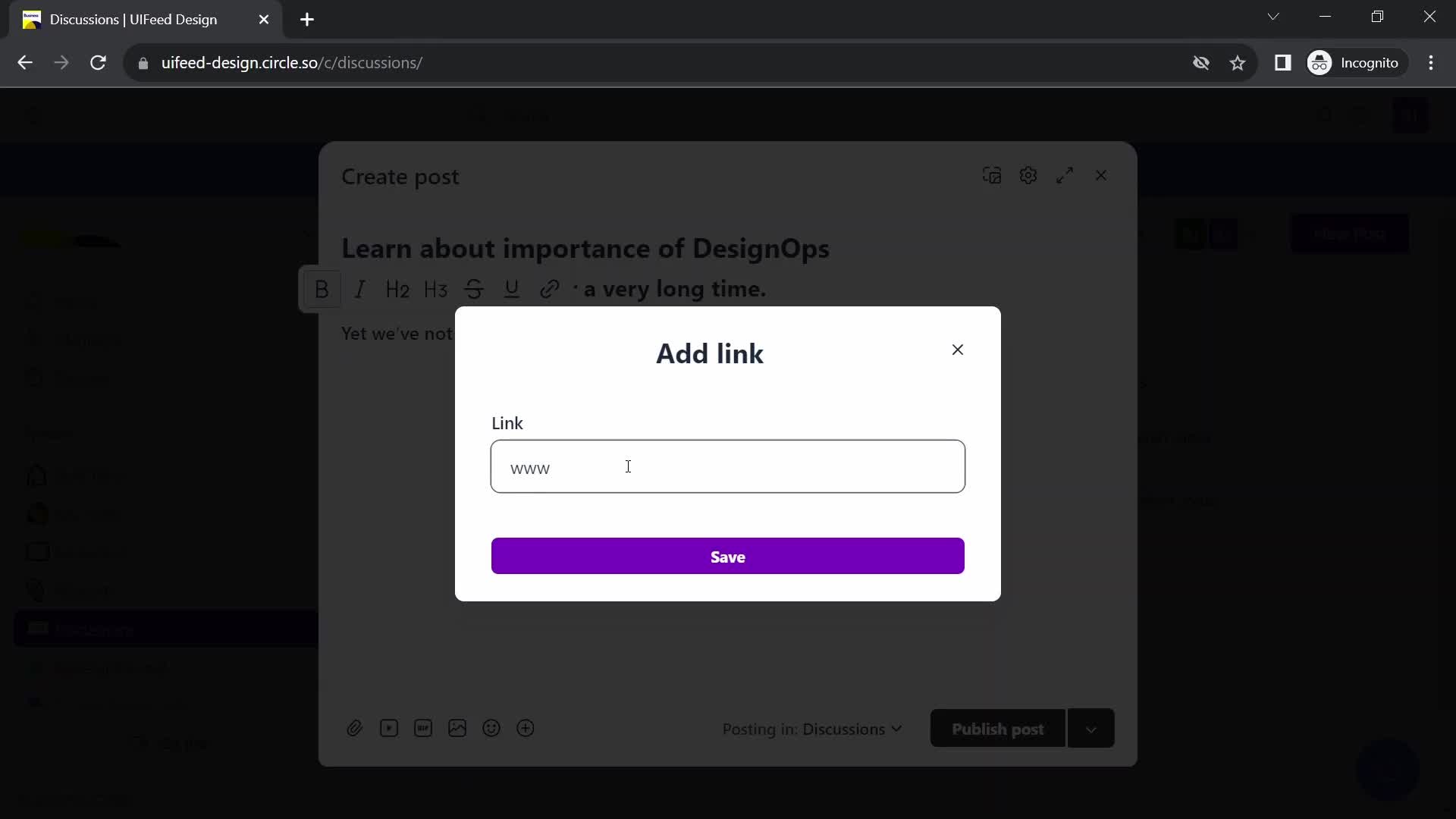 Creating a post screenshot