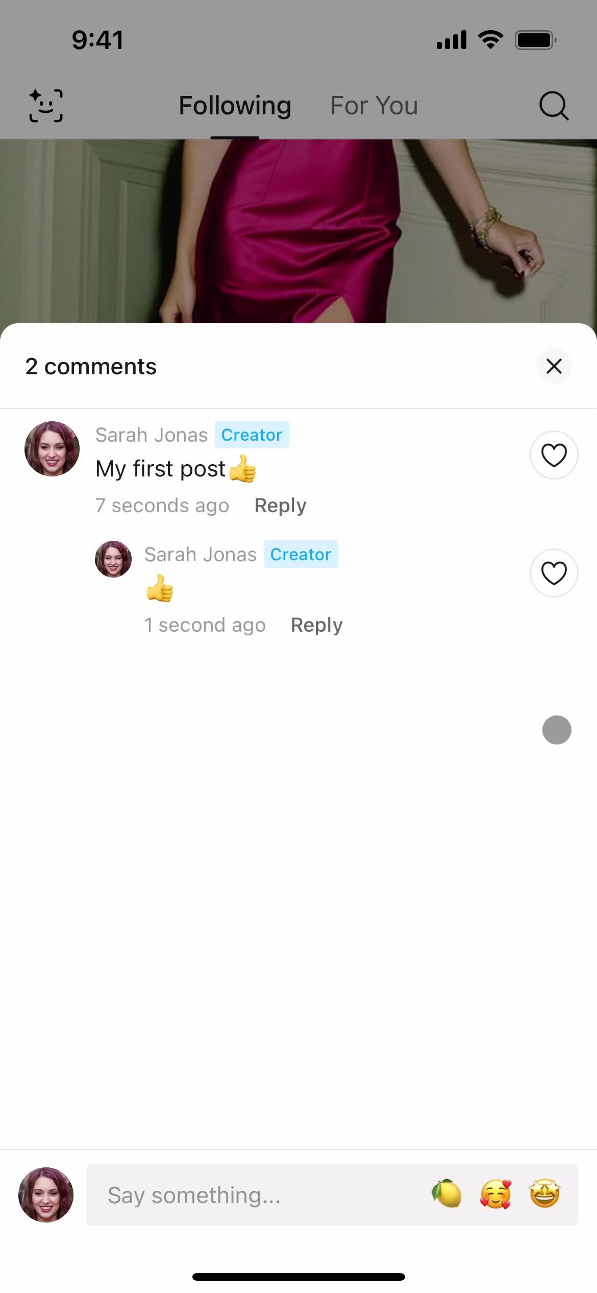 Creating a post screenshot