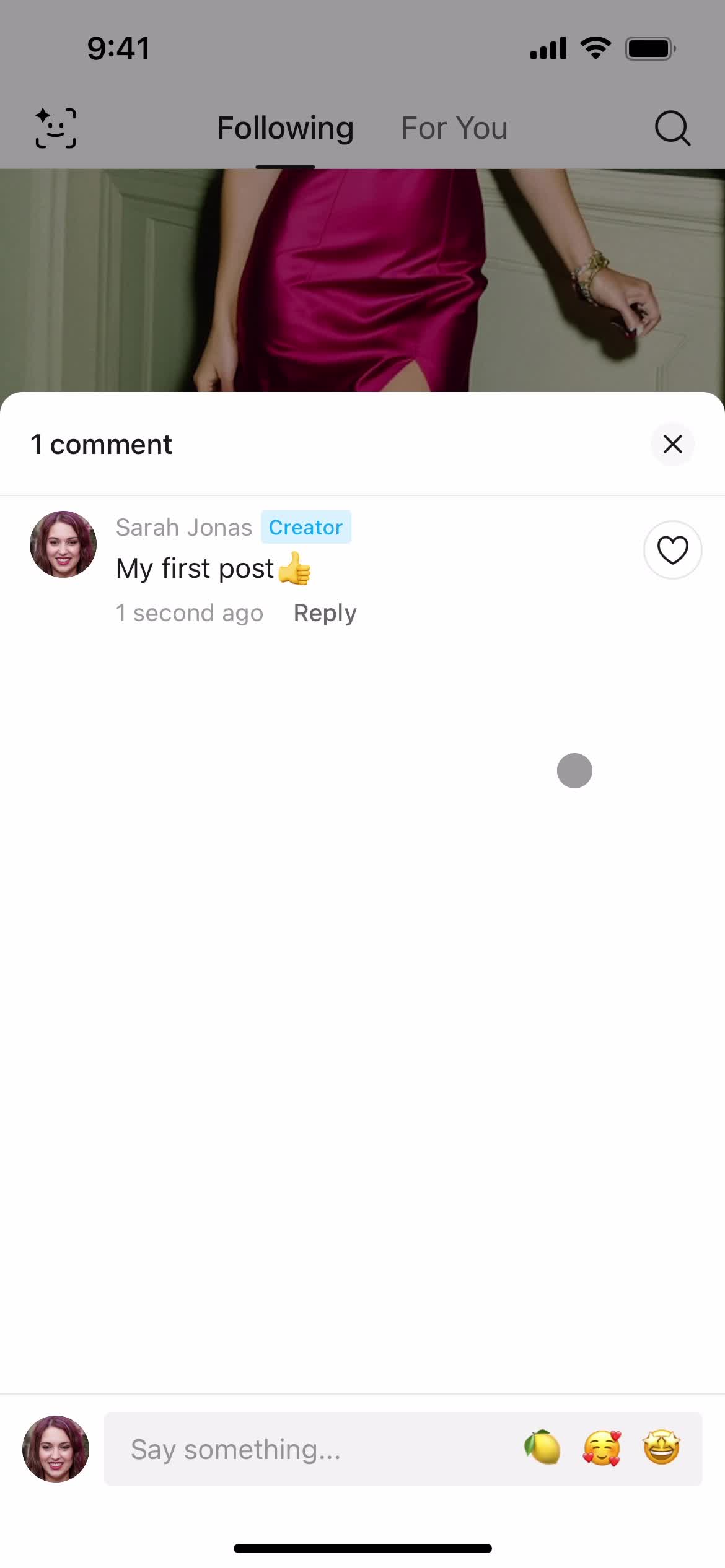 Creating a post screenshot