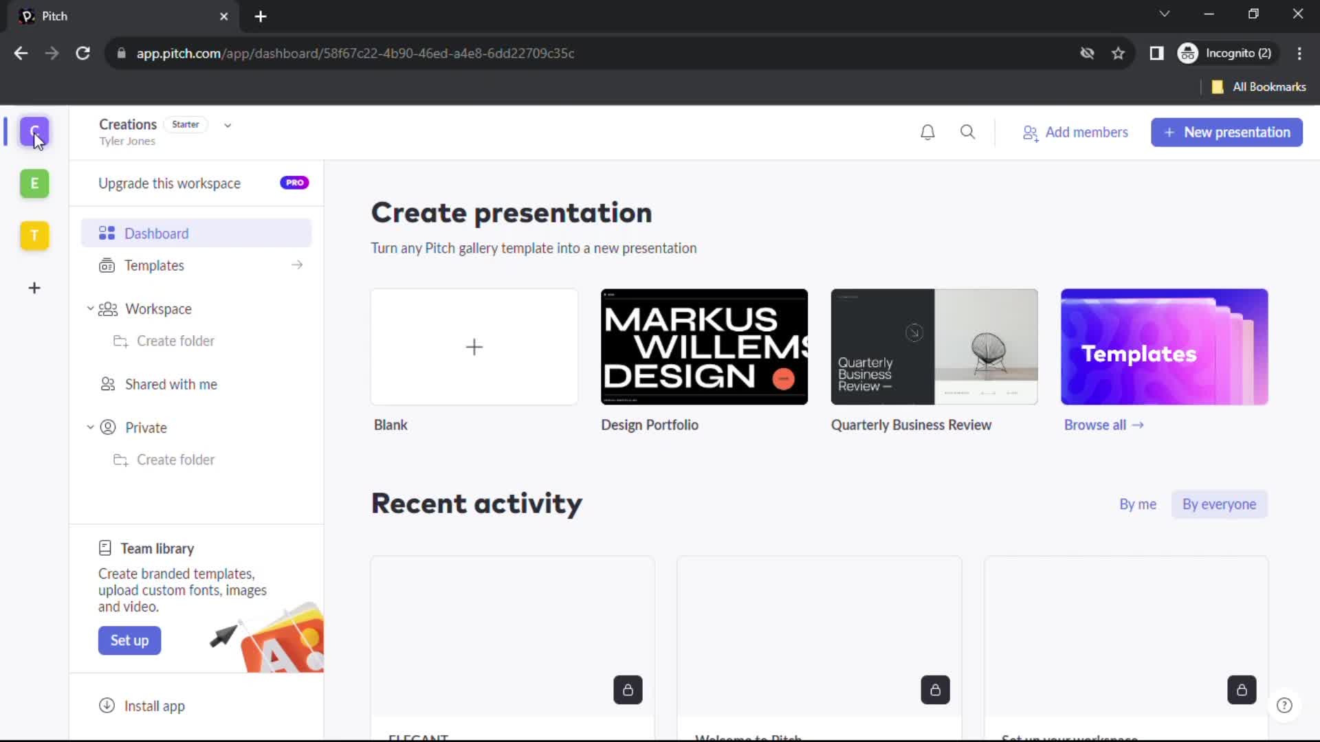 Creating a presentation screenshot