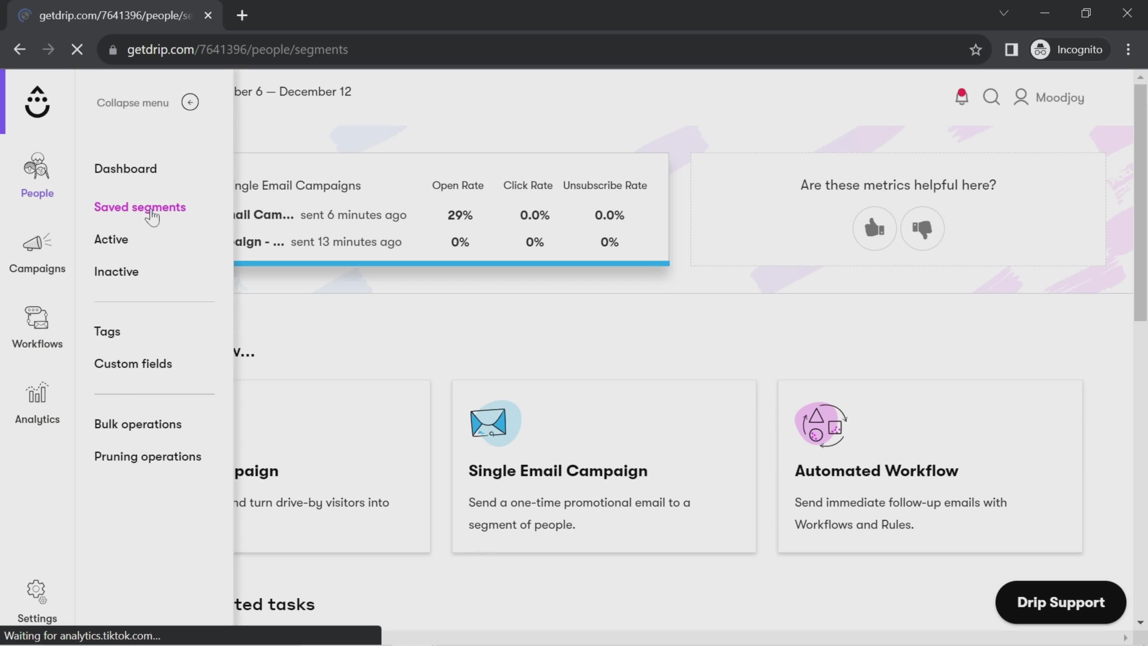 Creating a segment screenshot