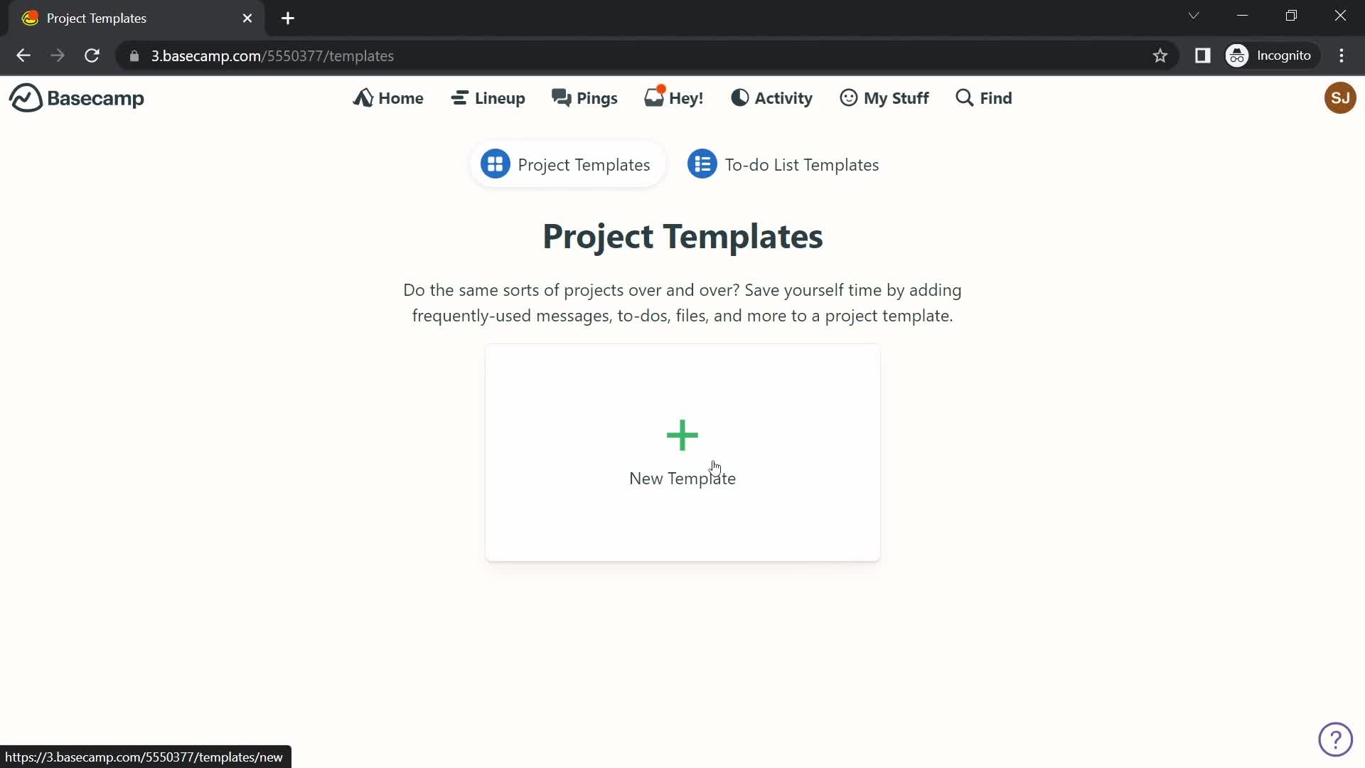 Creating a template screenshot