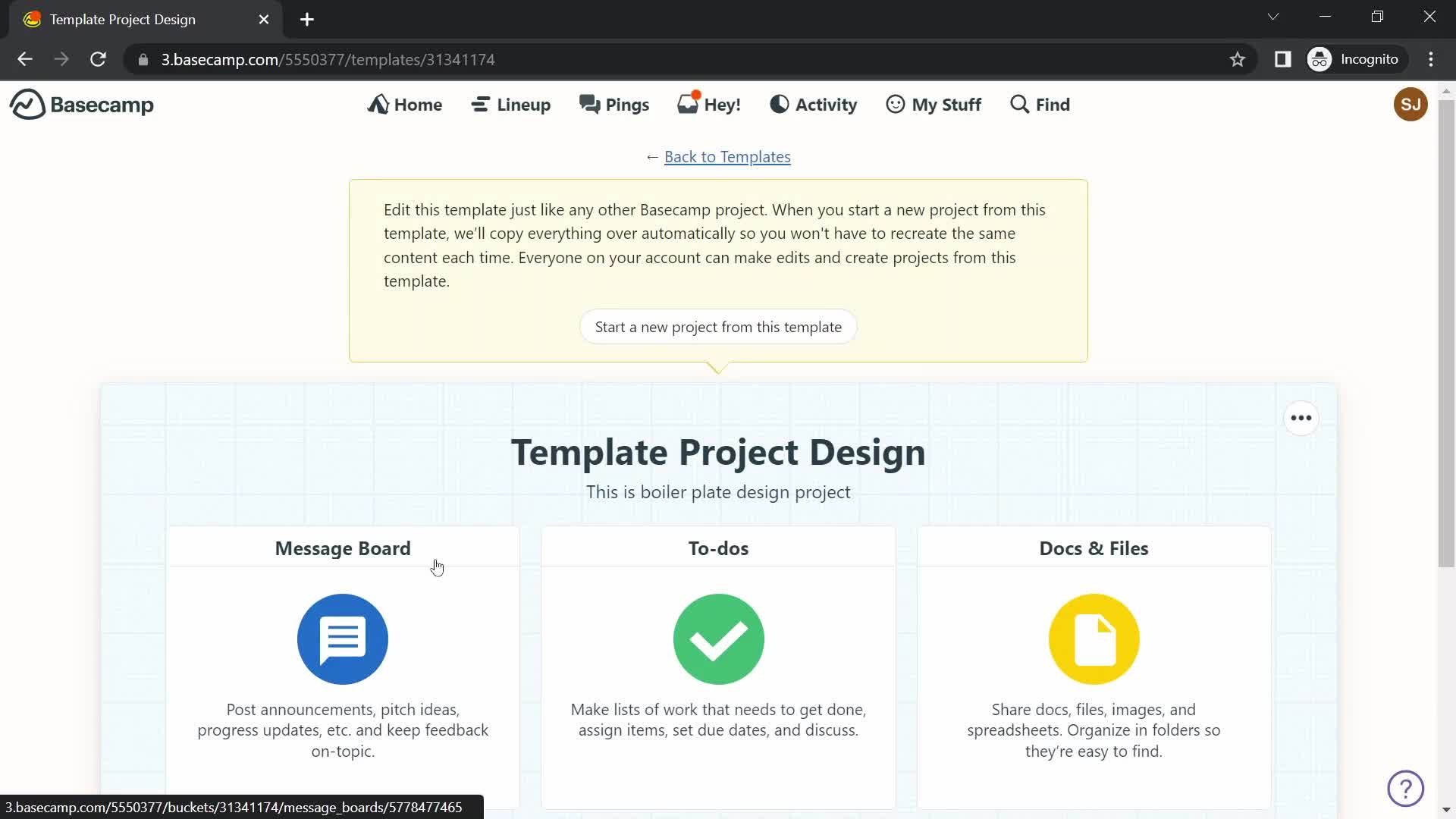 Creating a template screenshot