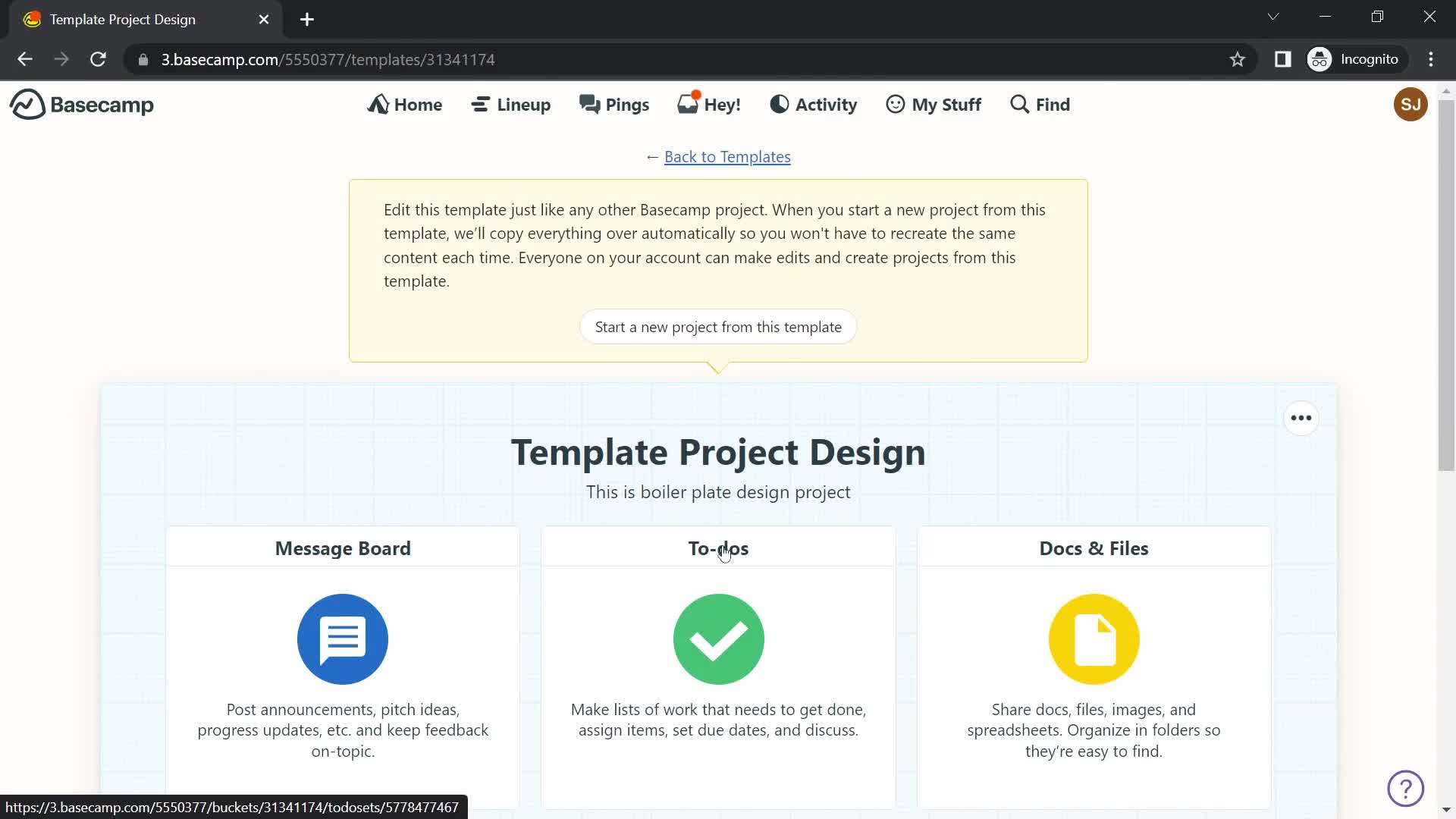 Creating a template screenshot