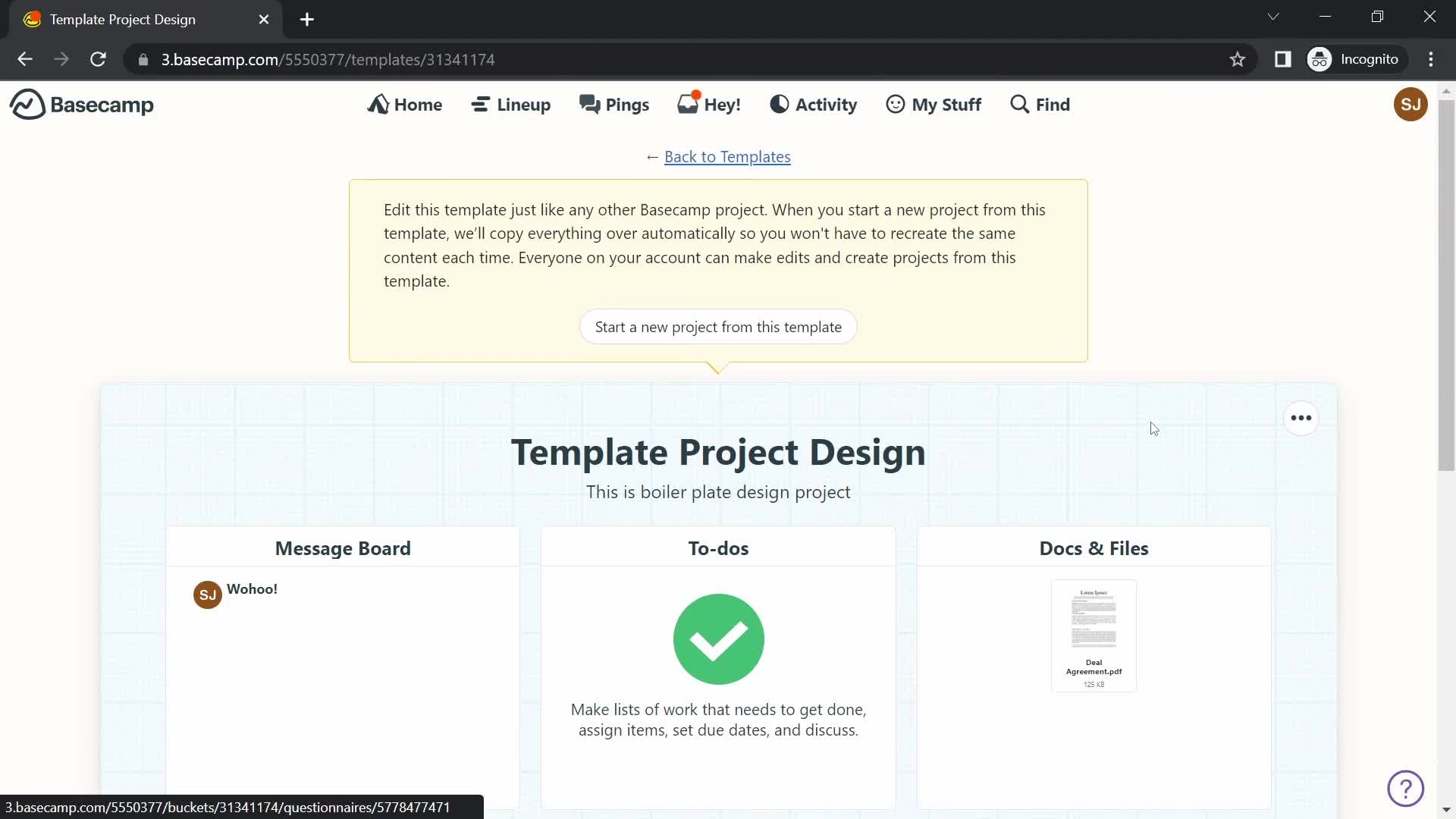 Creating a template on Basecamp video thumbnail