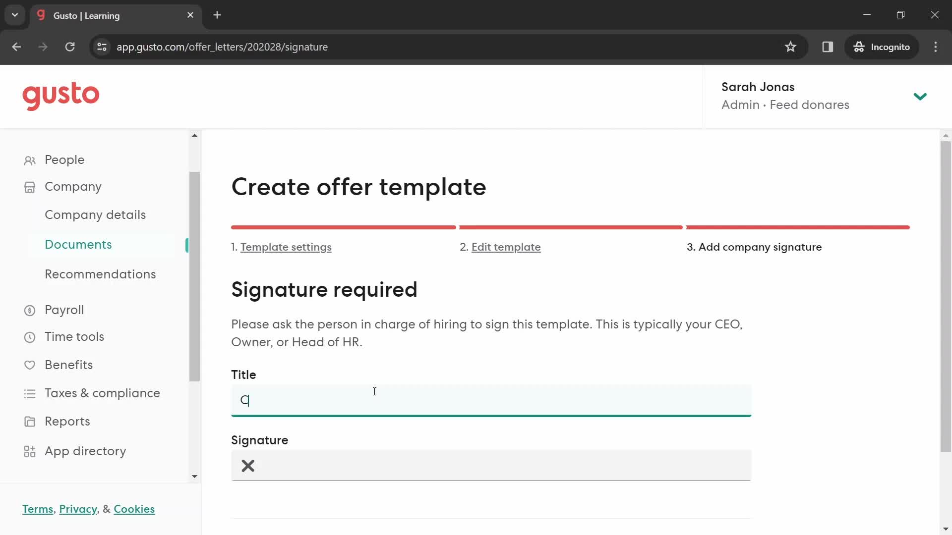 Creating a template screenshot