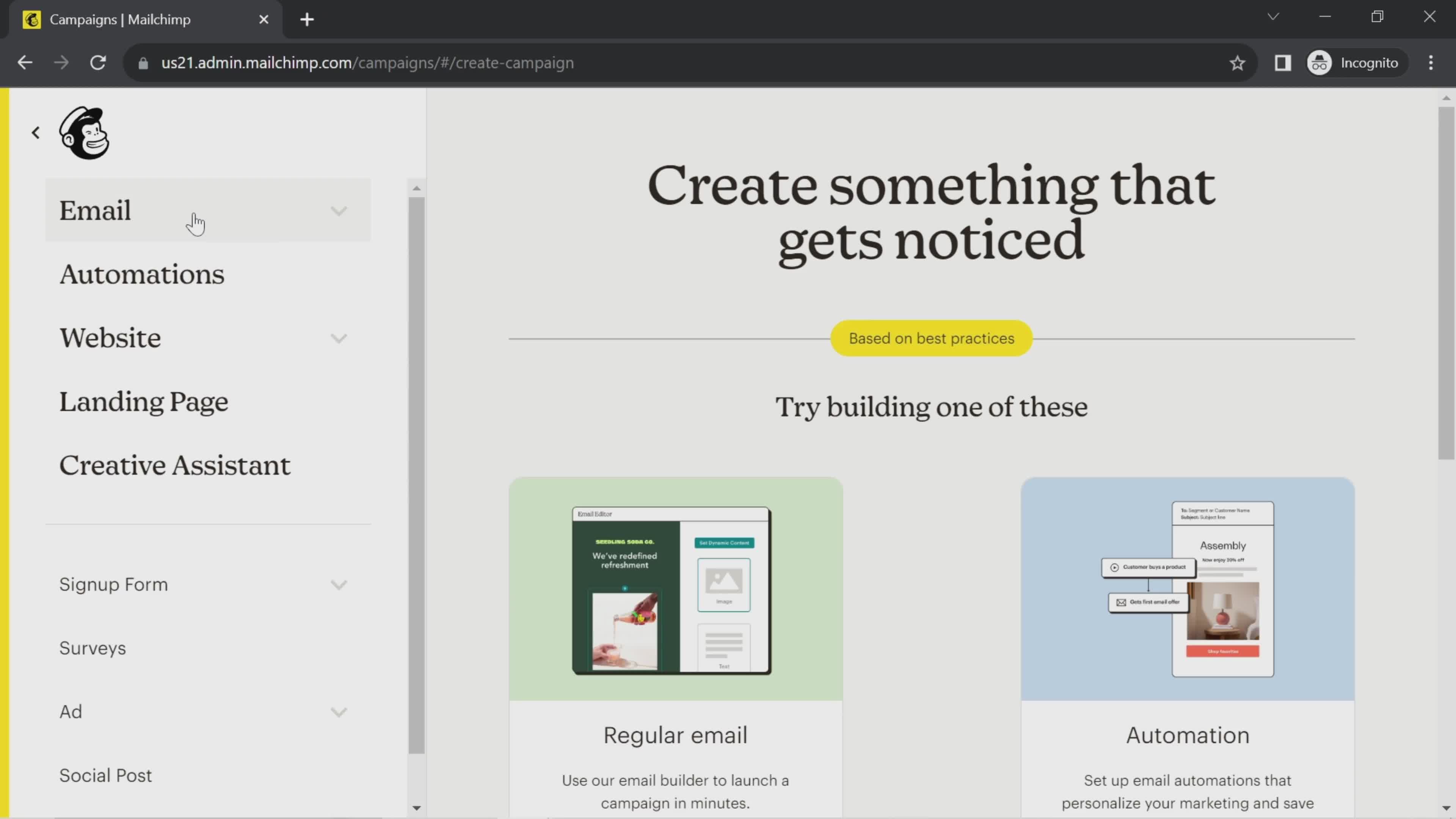 Creating a template on Mailchimp video thumbnail