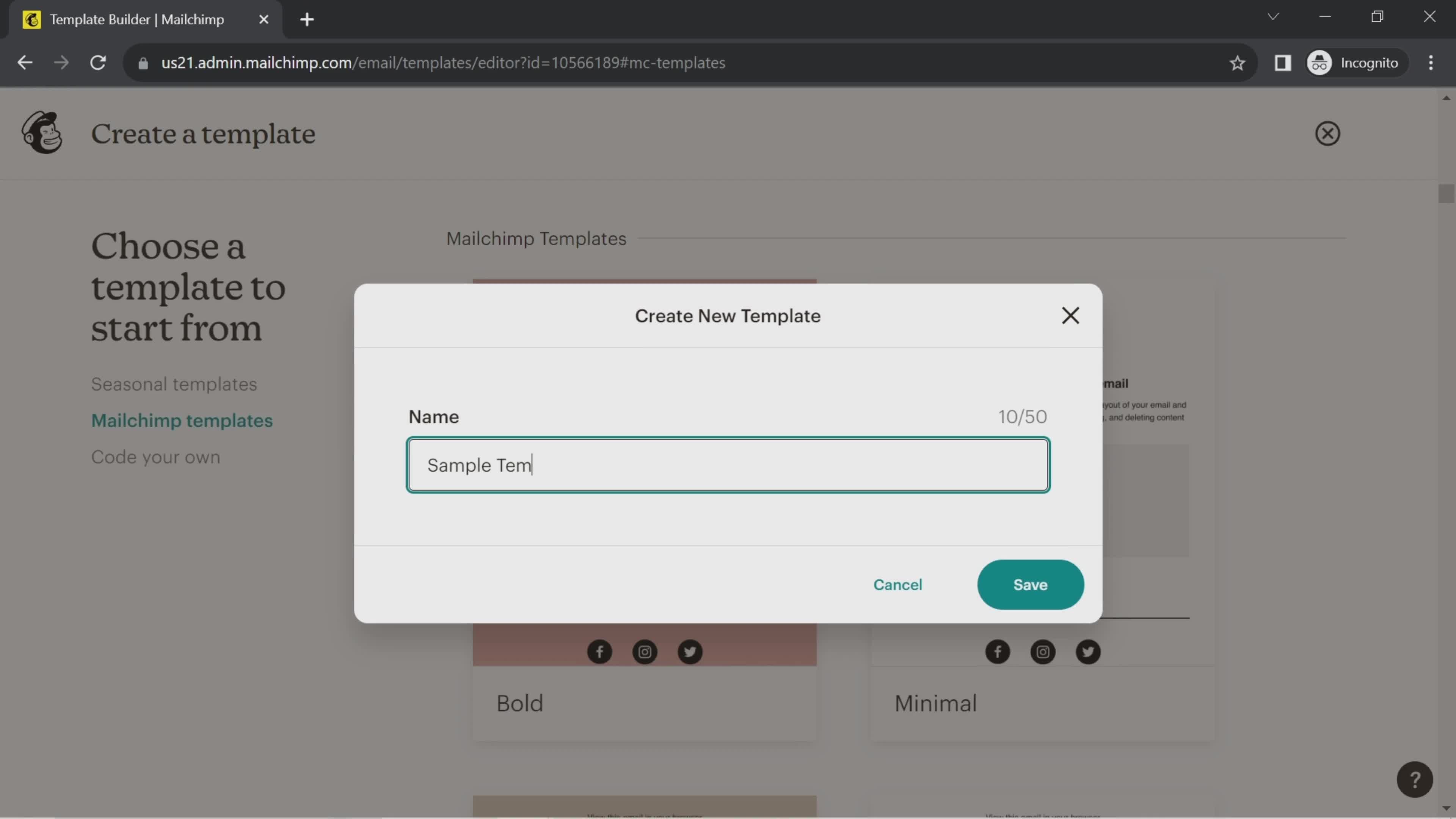 Creating a template on Mailchimp video thumbnail