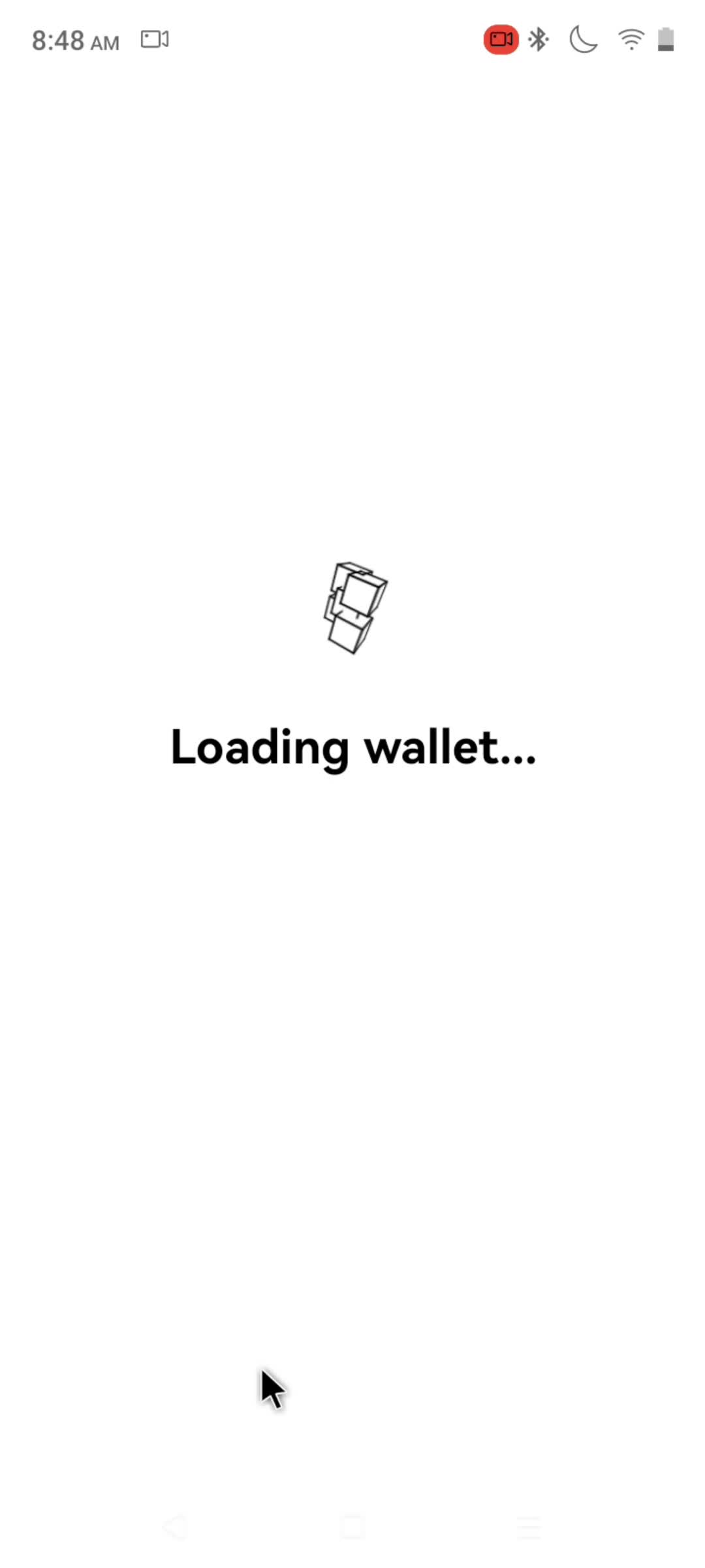 Creating a wallet screenshot