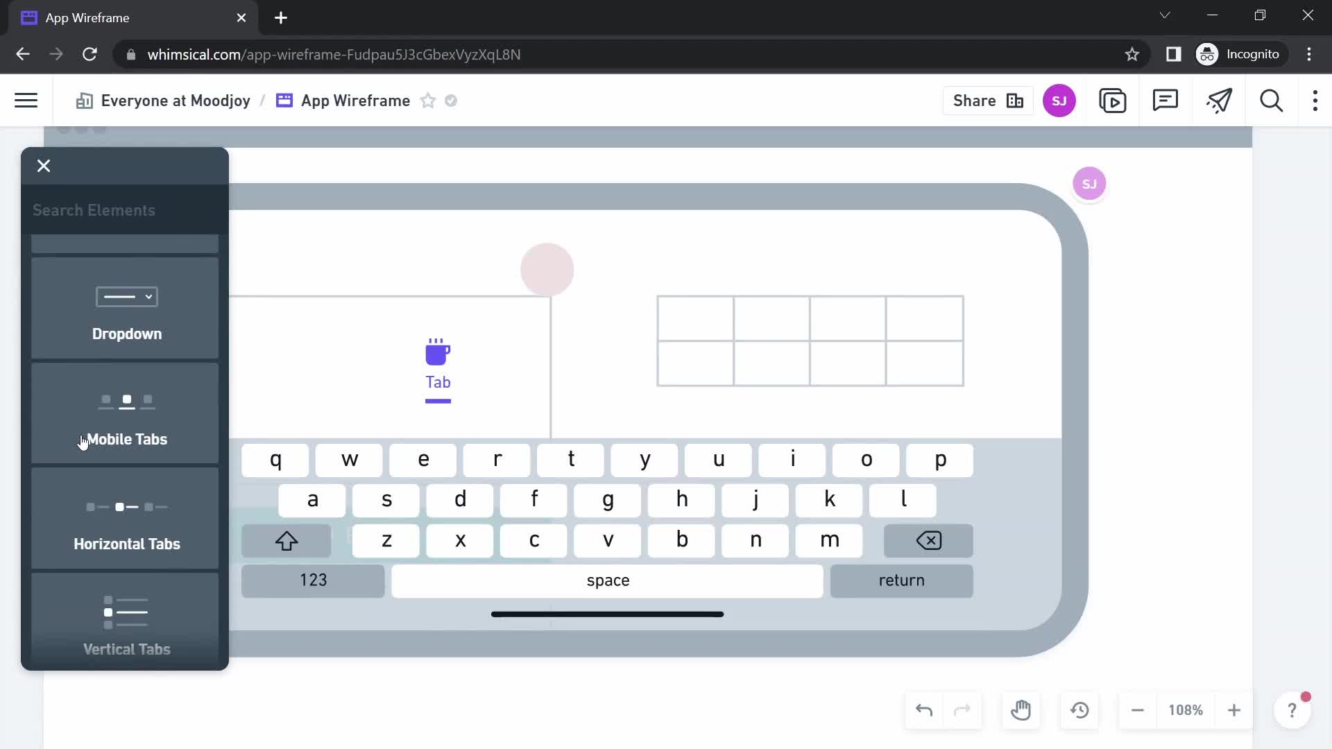 Creating a wireframe screenshot