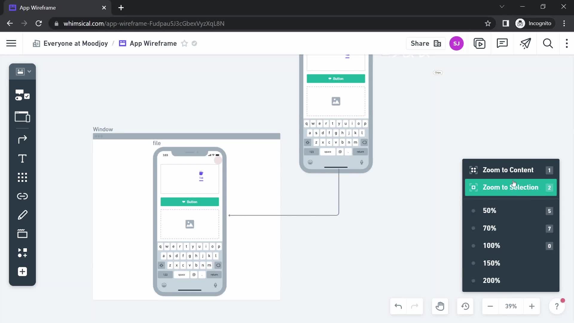 Creating a wireframe screenshot