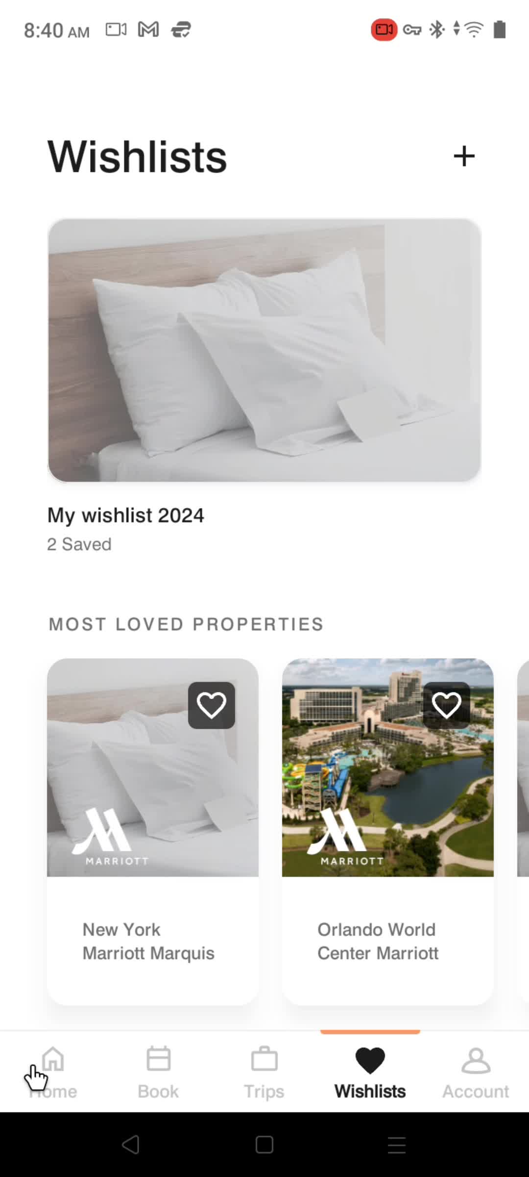 Creating a wishlist on Marriott Bonvoy video thumbnail