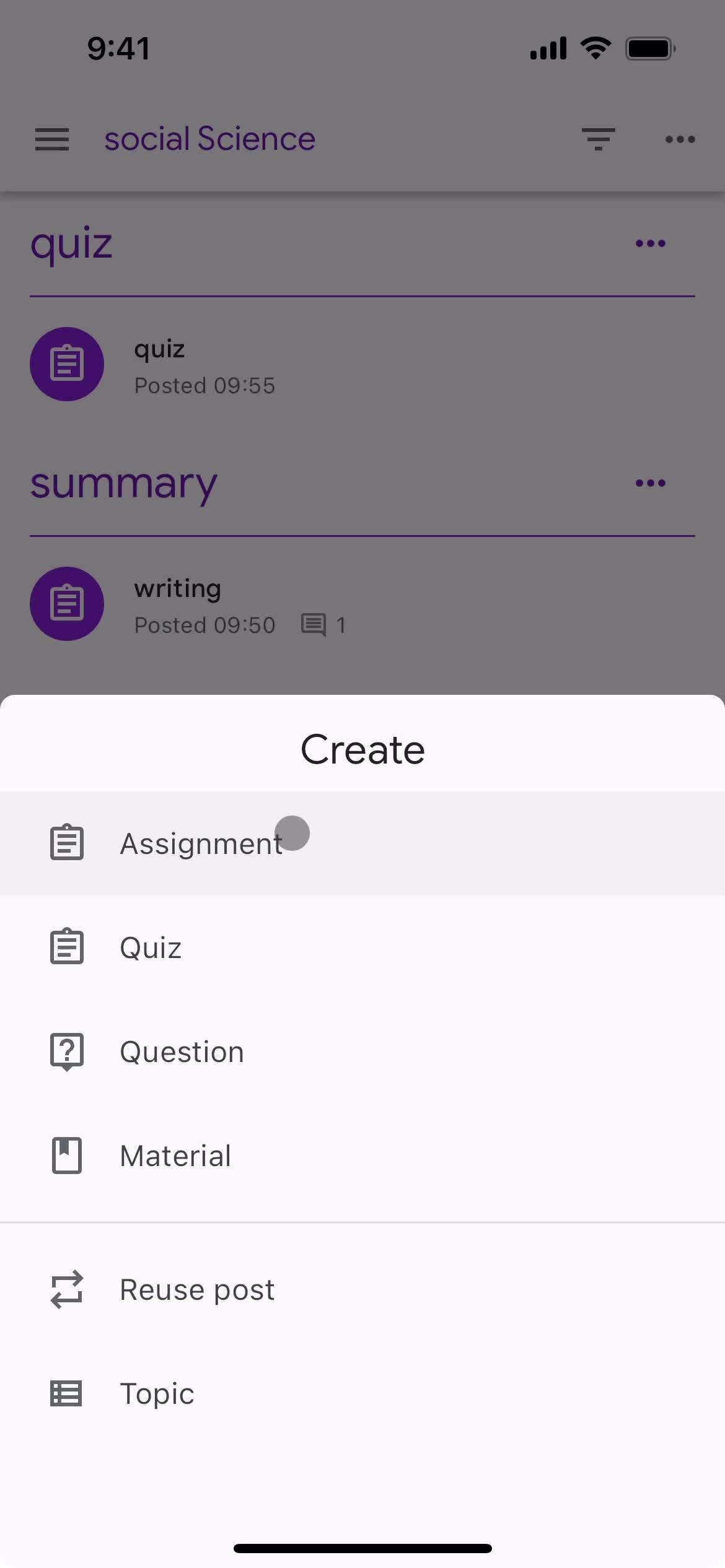 Creating an assignment on Google Classroom video thumbnail