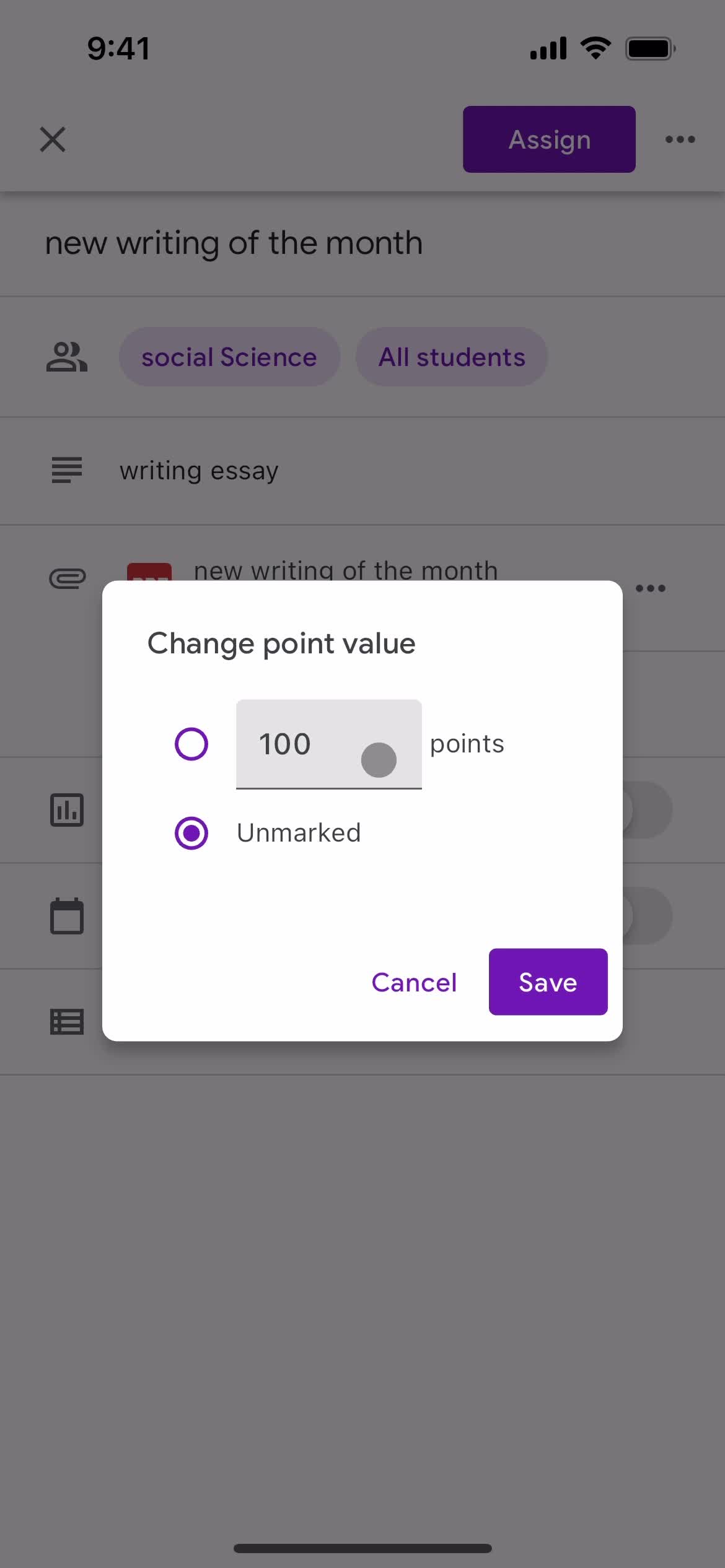 Creating an assignment on Google Classroom video thumbnail