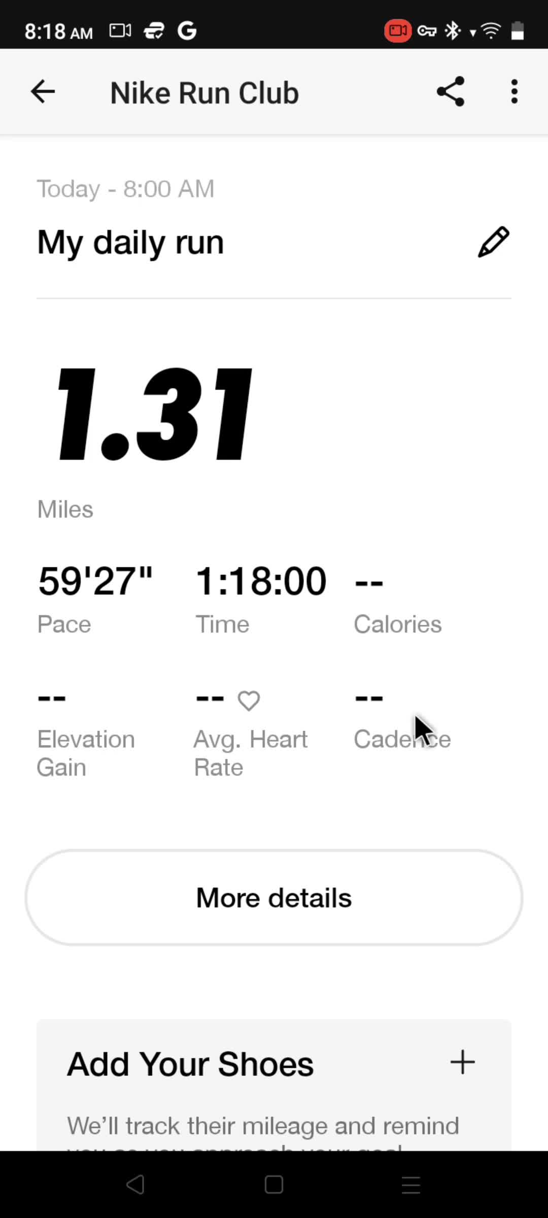 Nike running app mileage wrong best sale