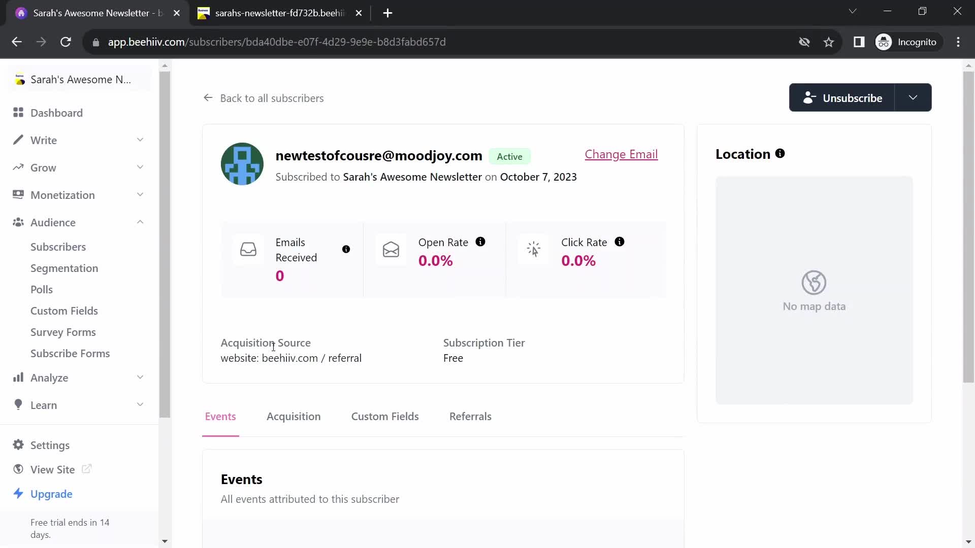 Creating an automation workflow screenshot