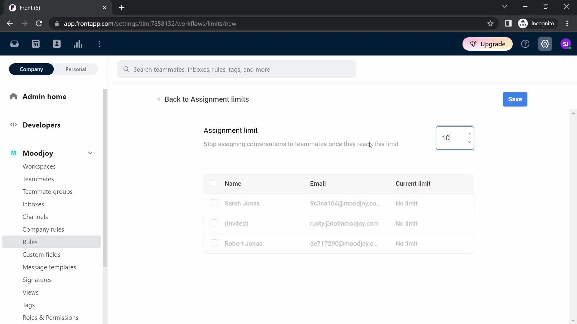 Creating an automation workflow screenshot