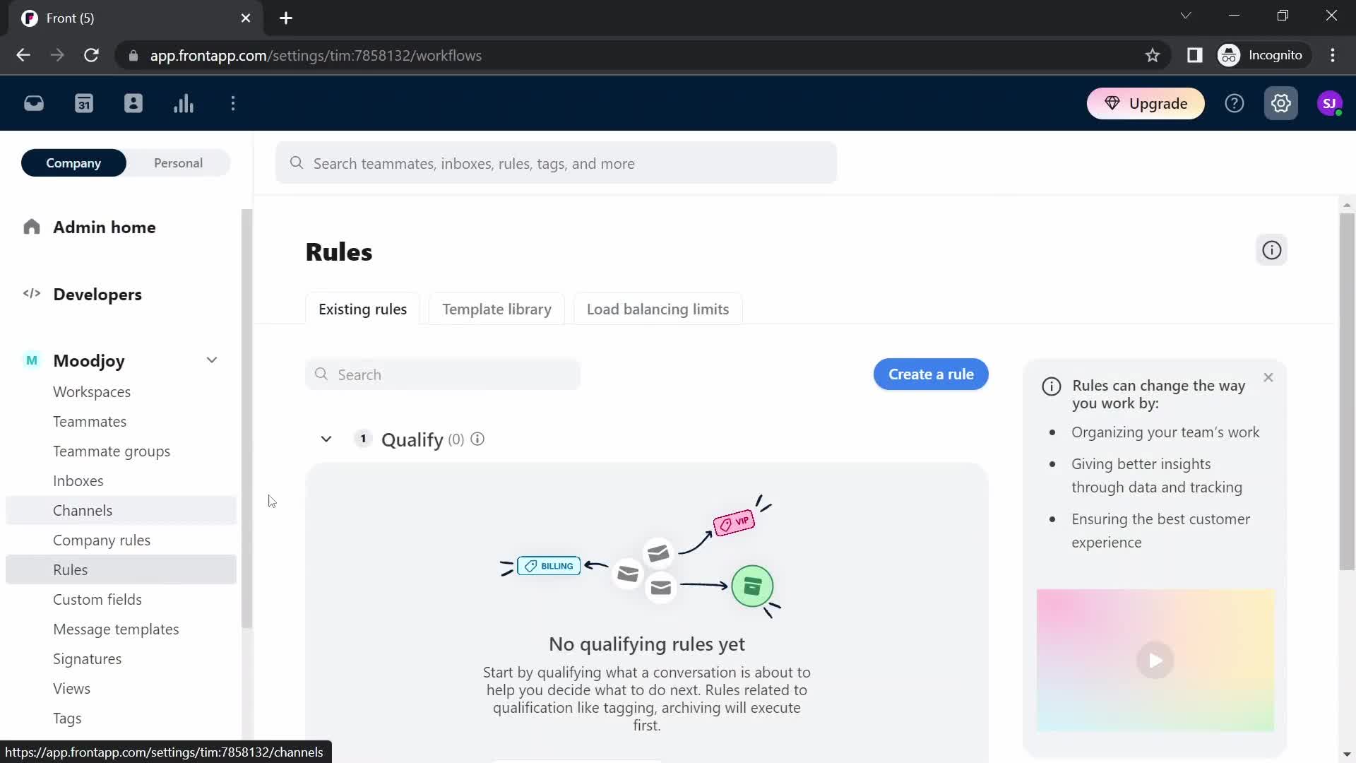 Creating an automation workflow on Front video thumbnail