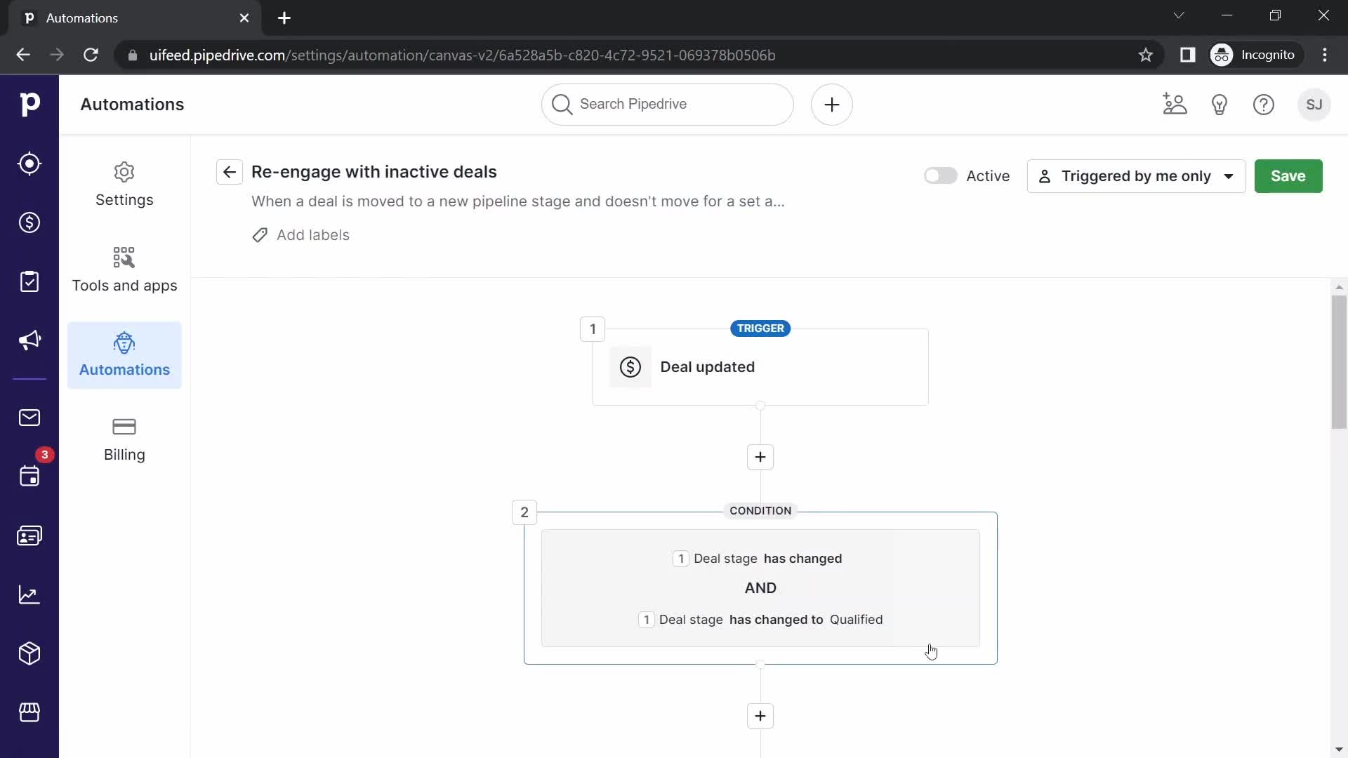 Creating an automation workflow on Pipedrive video thumbnail