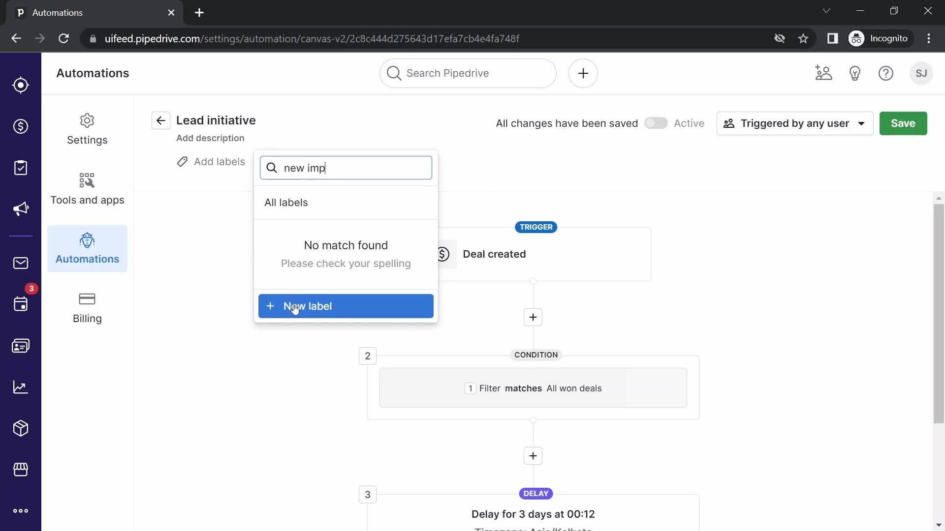 Creating an automation workflow on Pipedrive video thumbnail