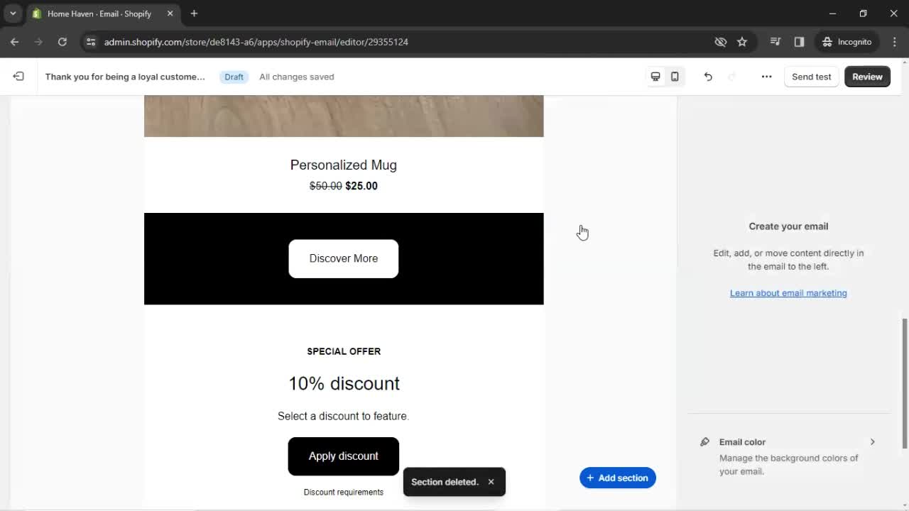 Creating an email campaign on Shopify video thumbnail