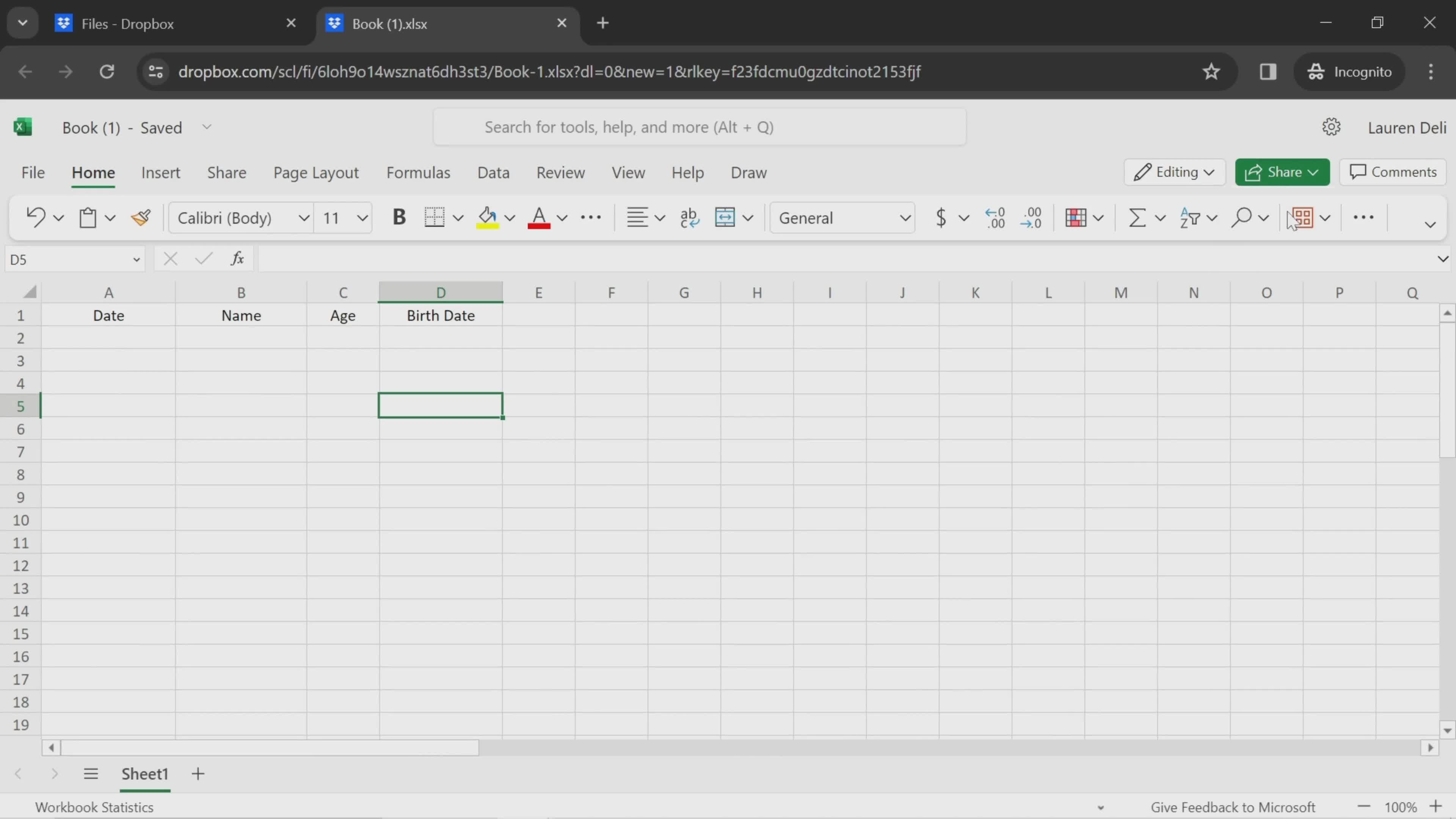 Creating an excel spreadsheet screenshot