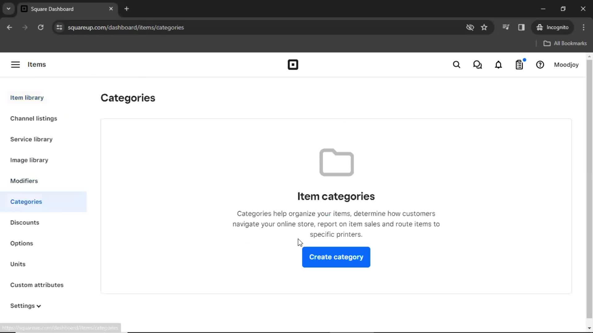 Creating categories on Square video thumbnail