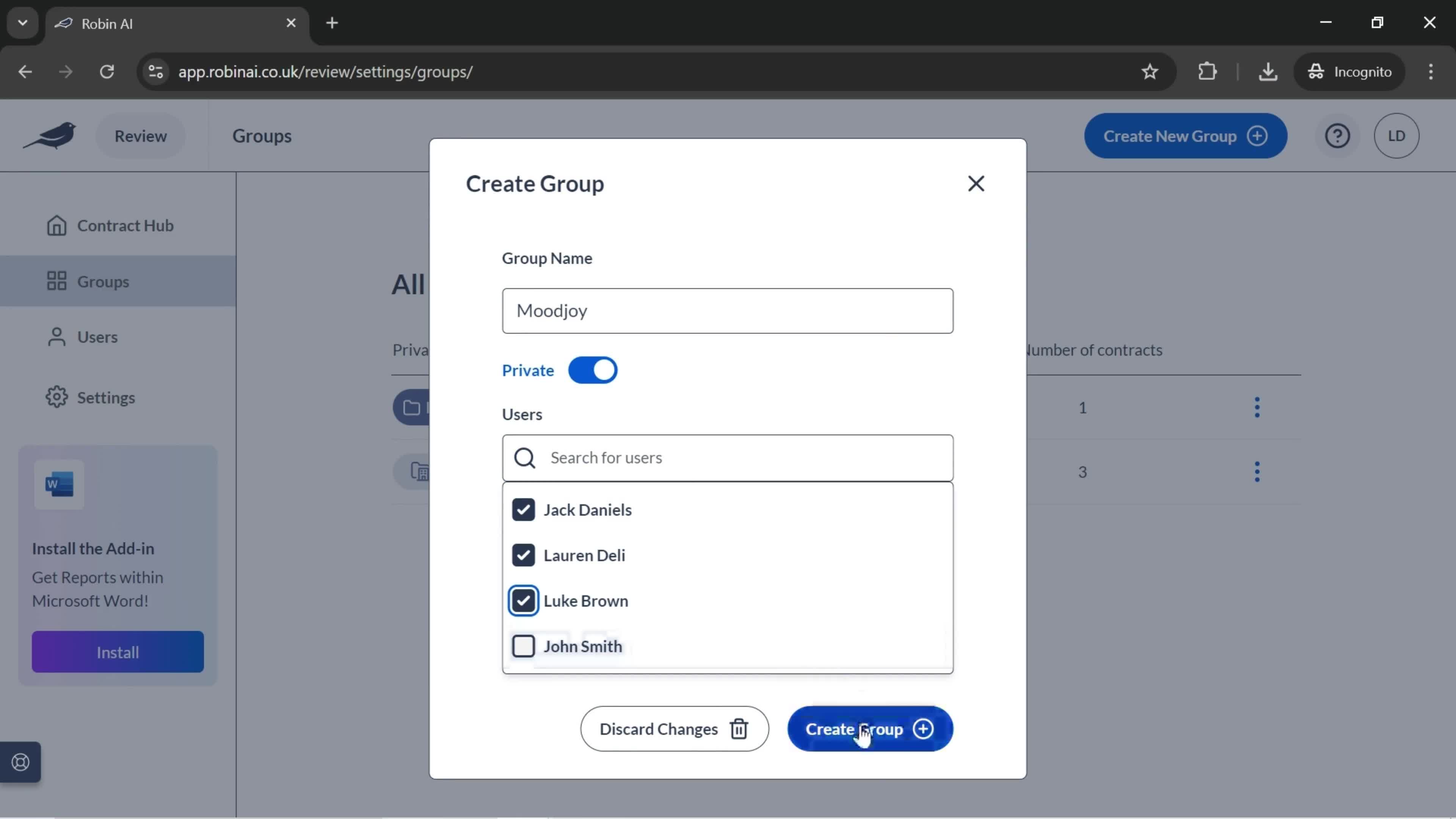 Creating a group screenshot