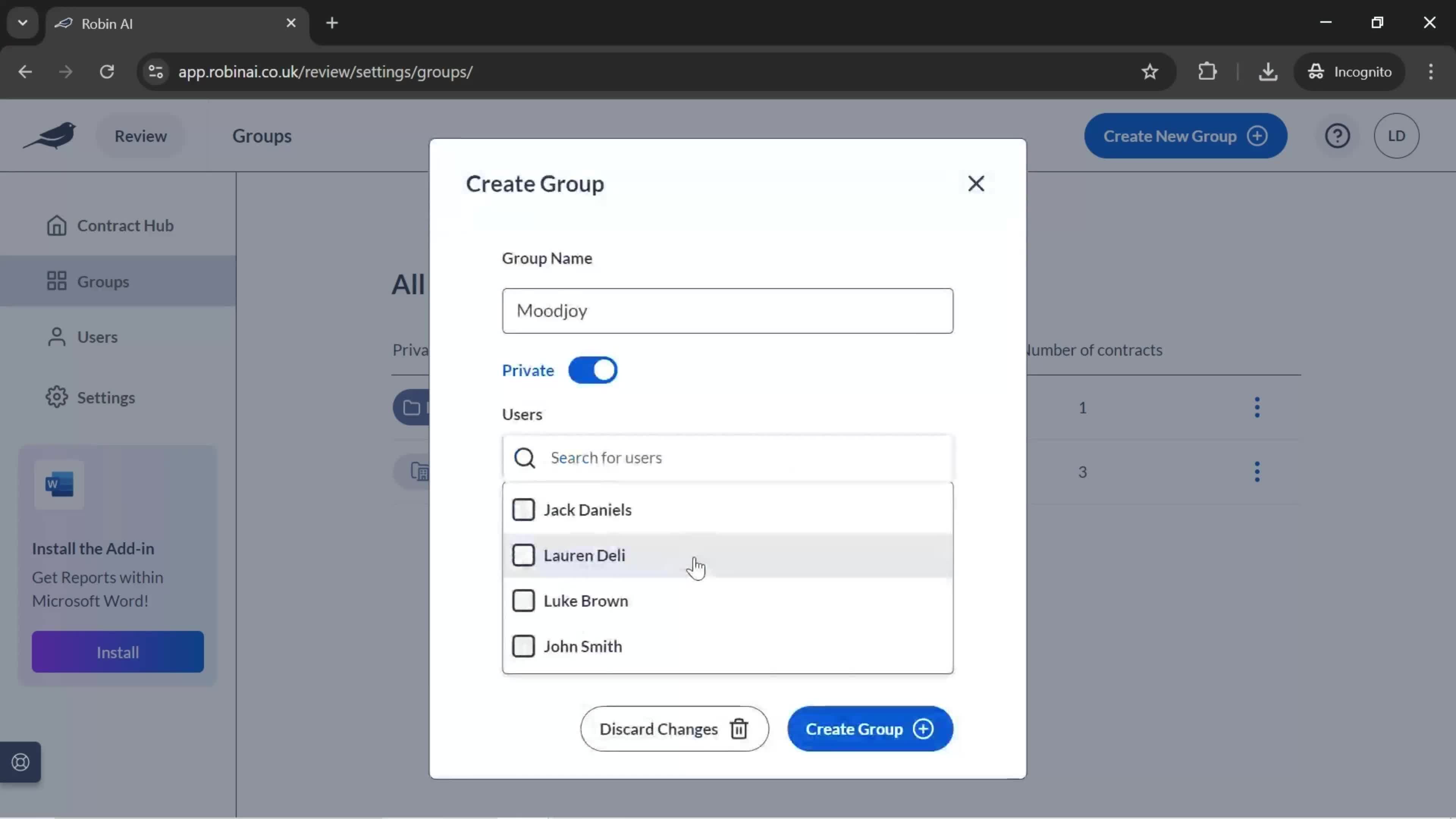 Creating a group screenshot