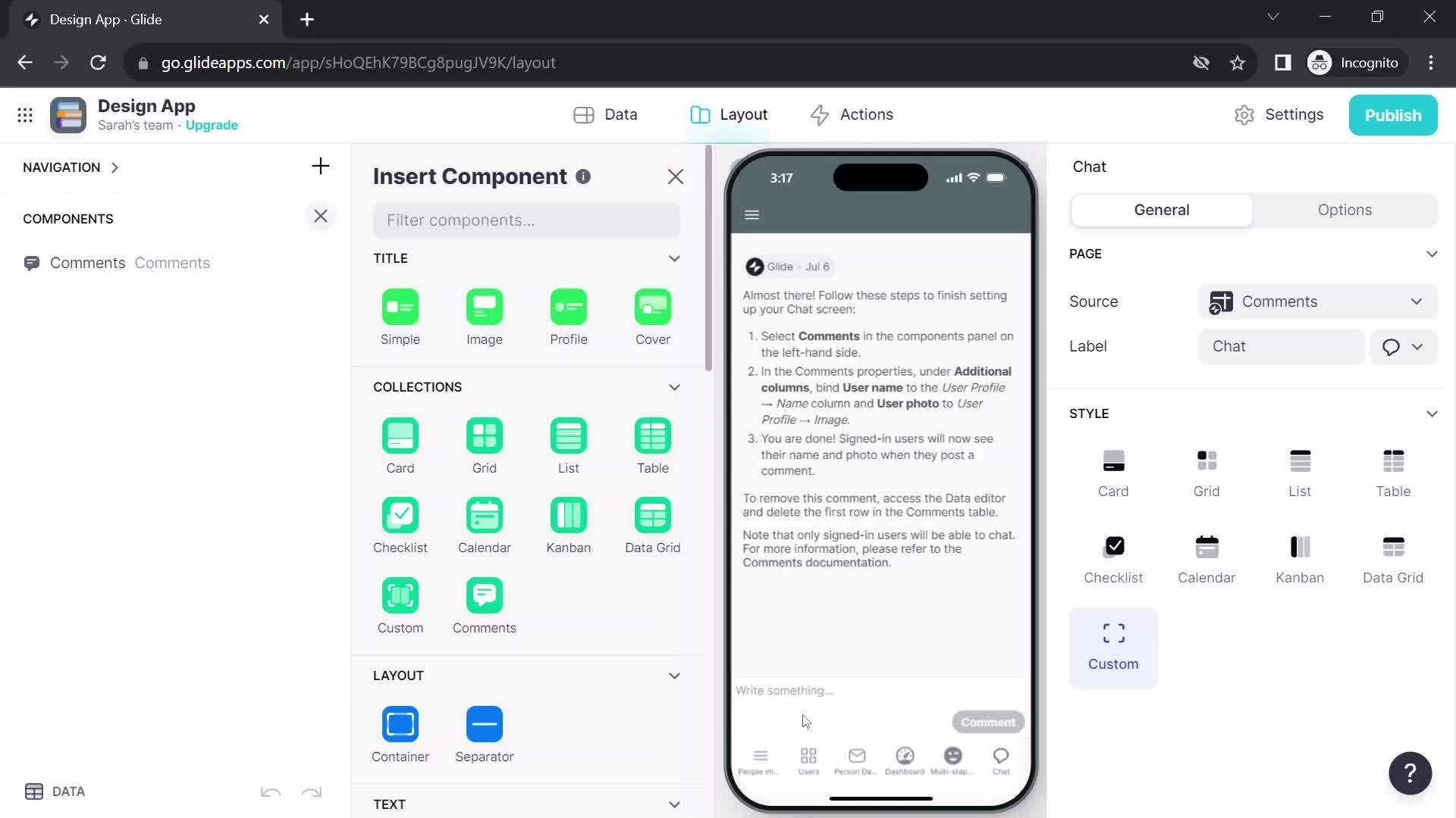 Creating an app screenshot