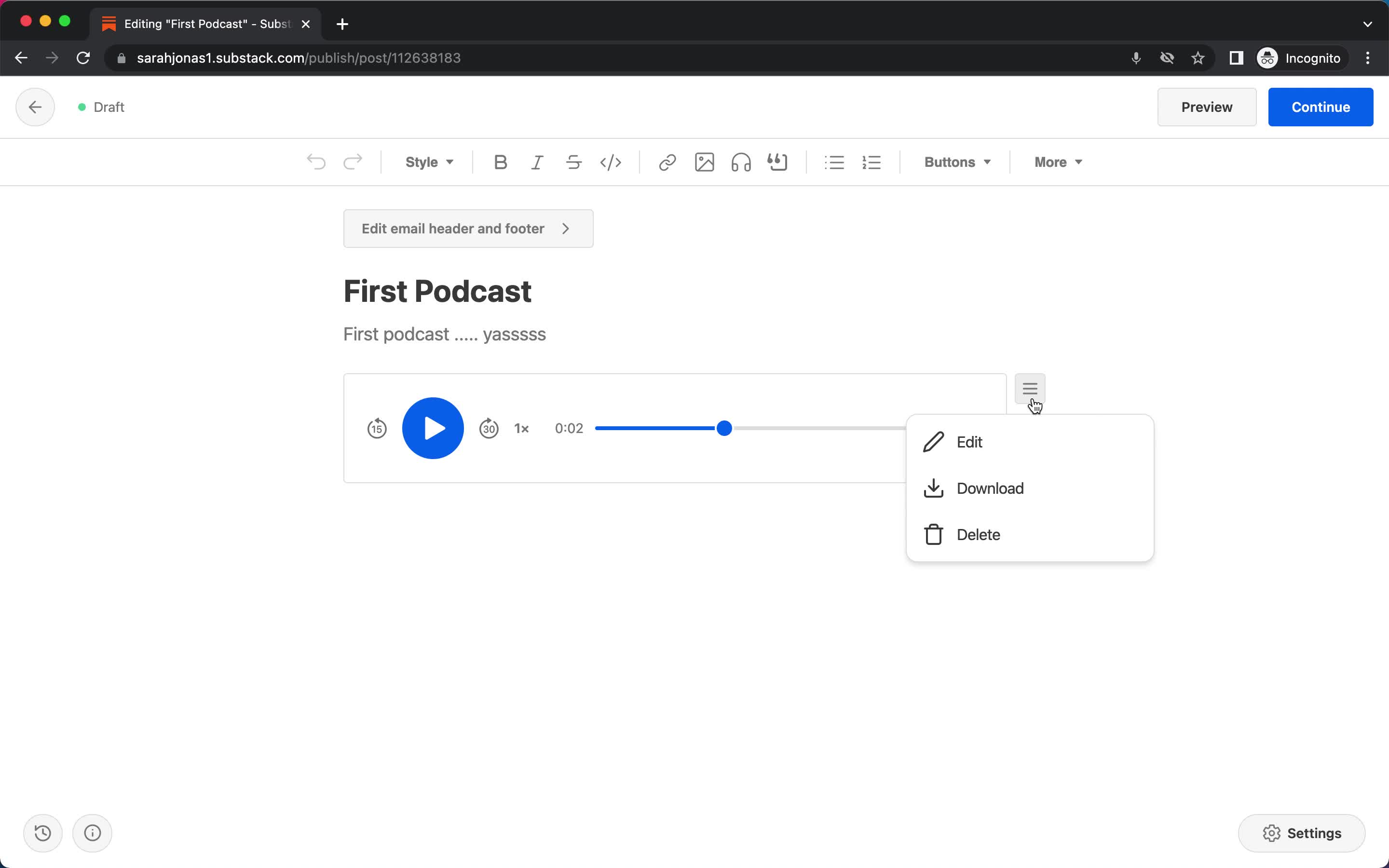 Creating a podcast screenshot