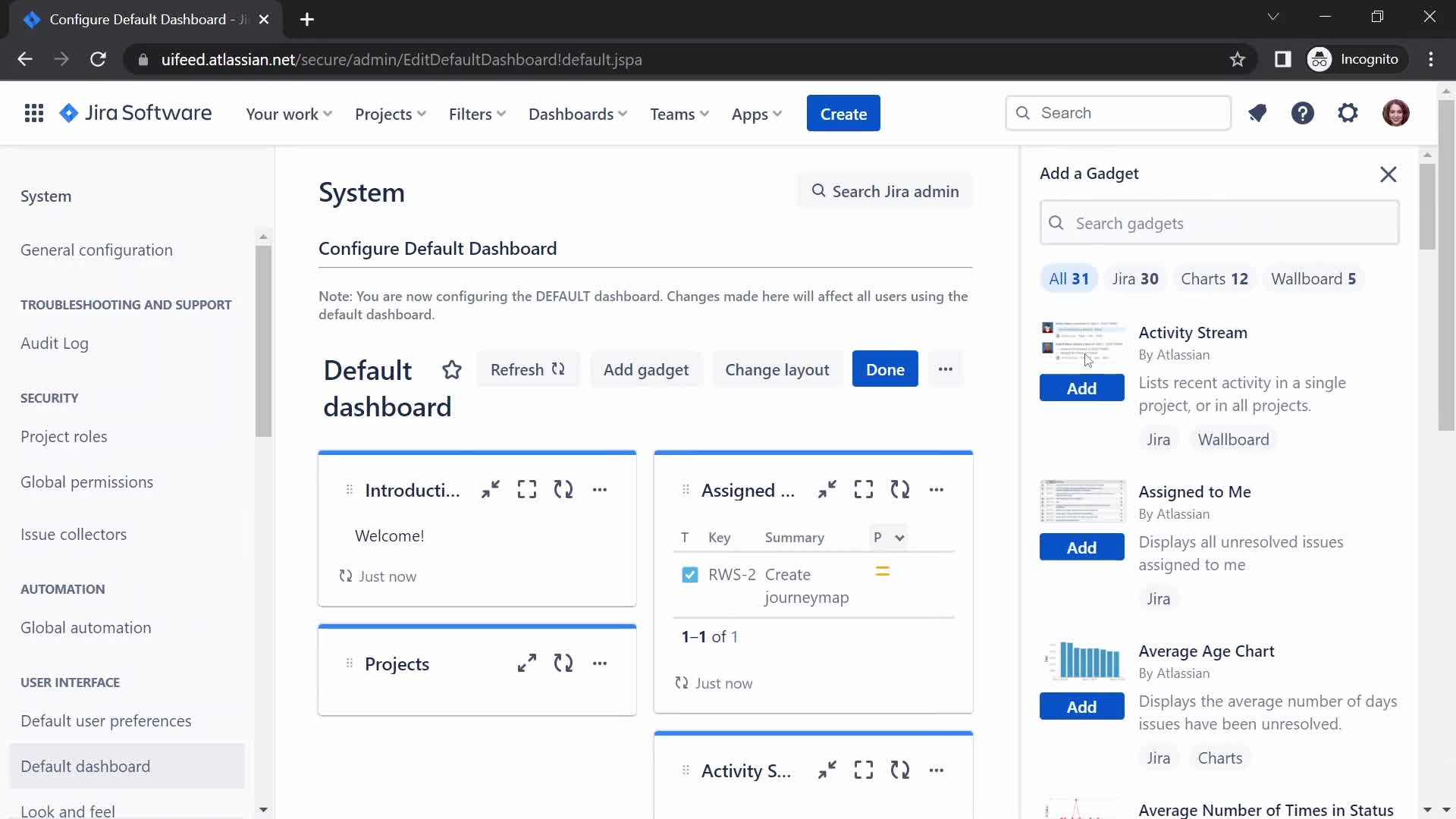 Customization settings on Jira video thumbnail