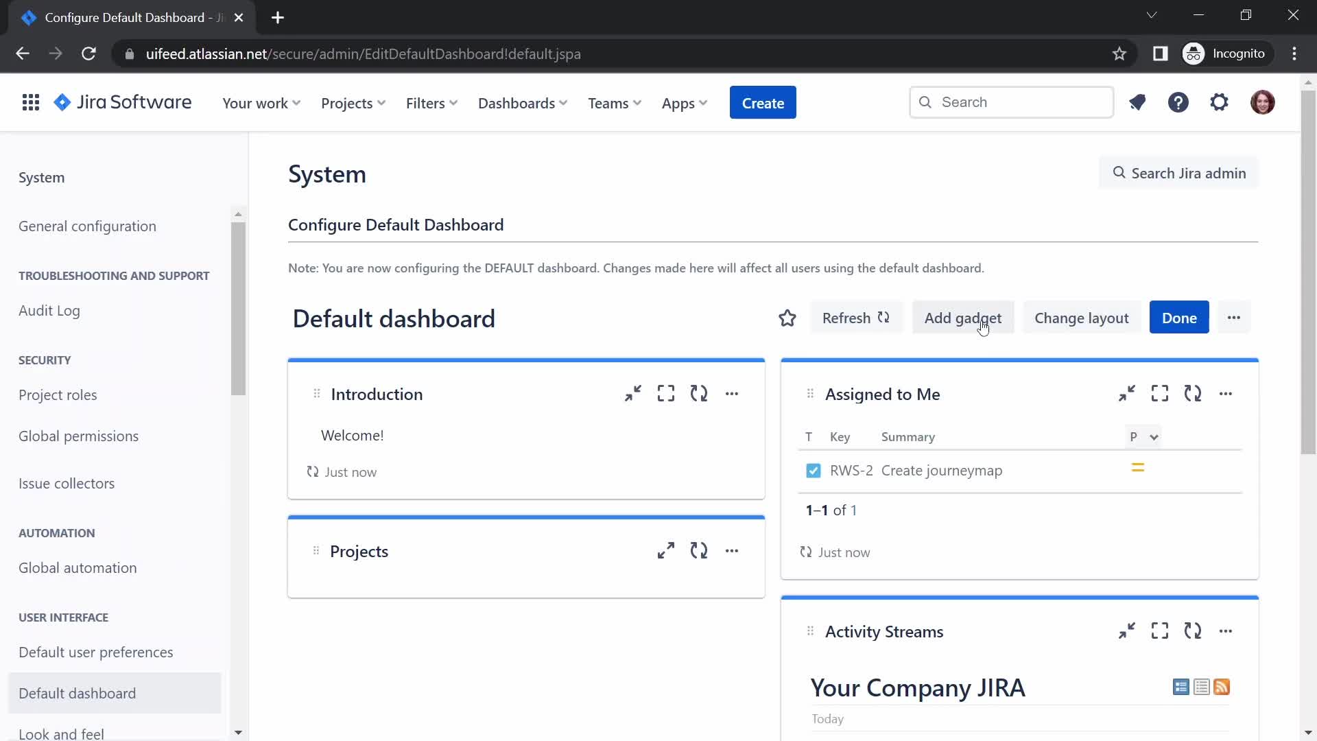 Customization settings on Jira video thumbnail